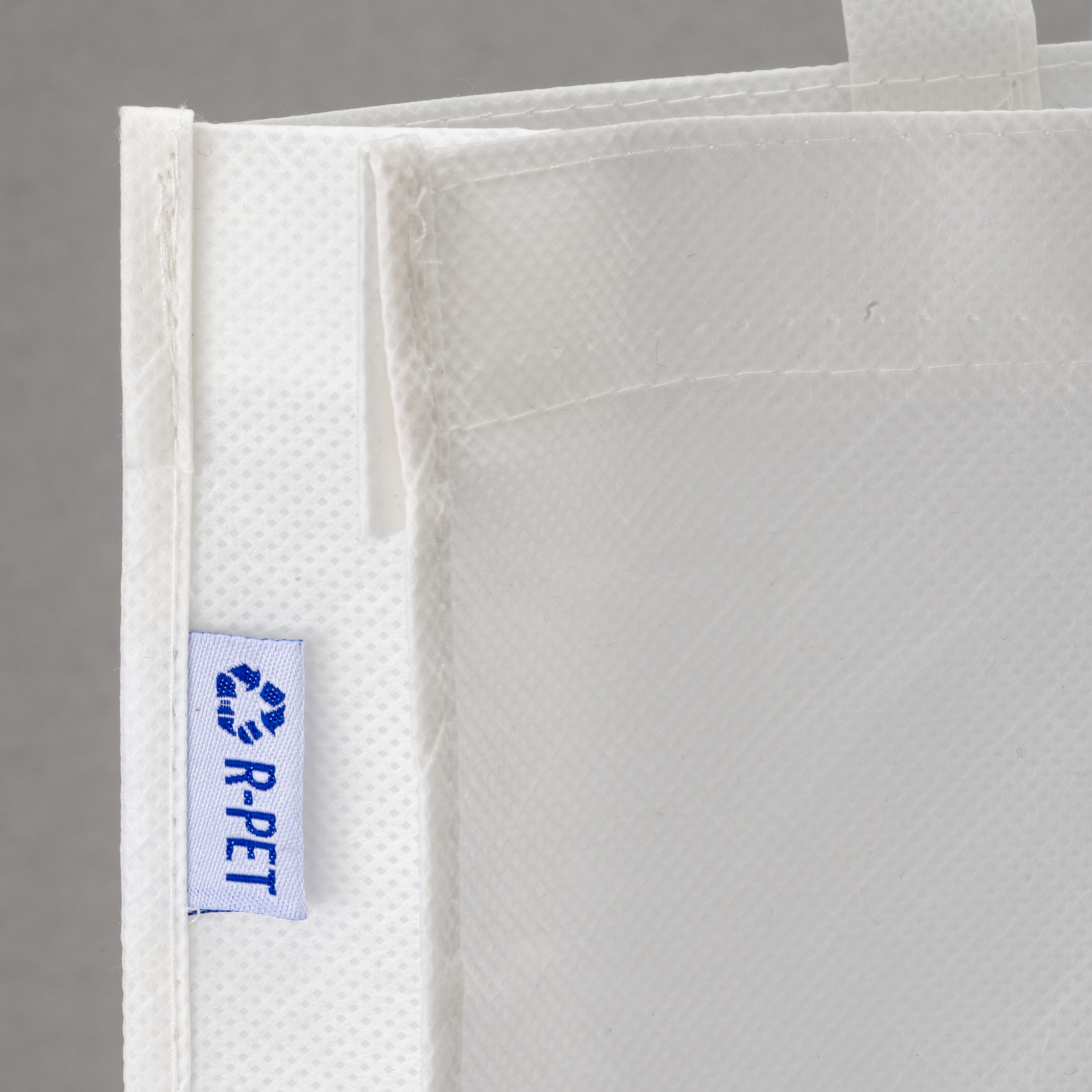 Immagine Shopper in R-pet 80 g/m2 con soffietto e manici lunghi