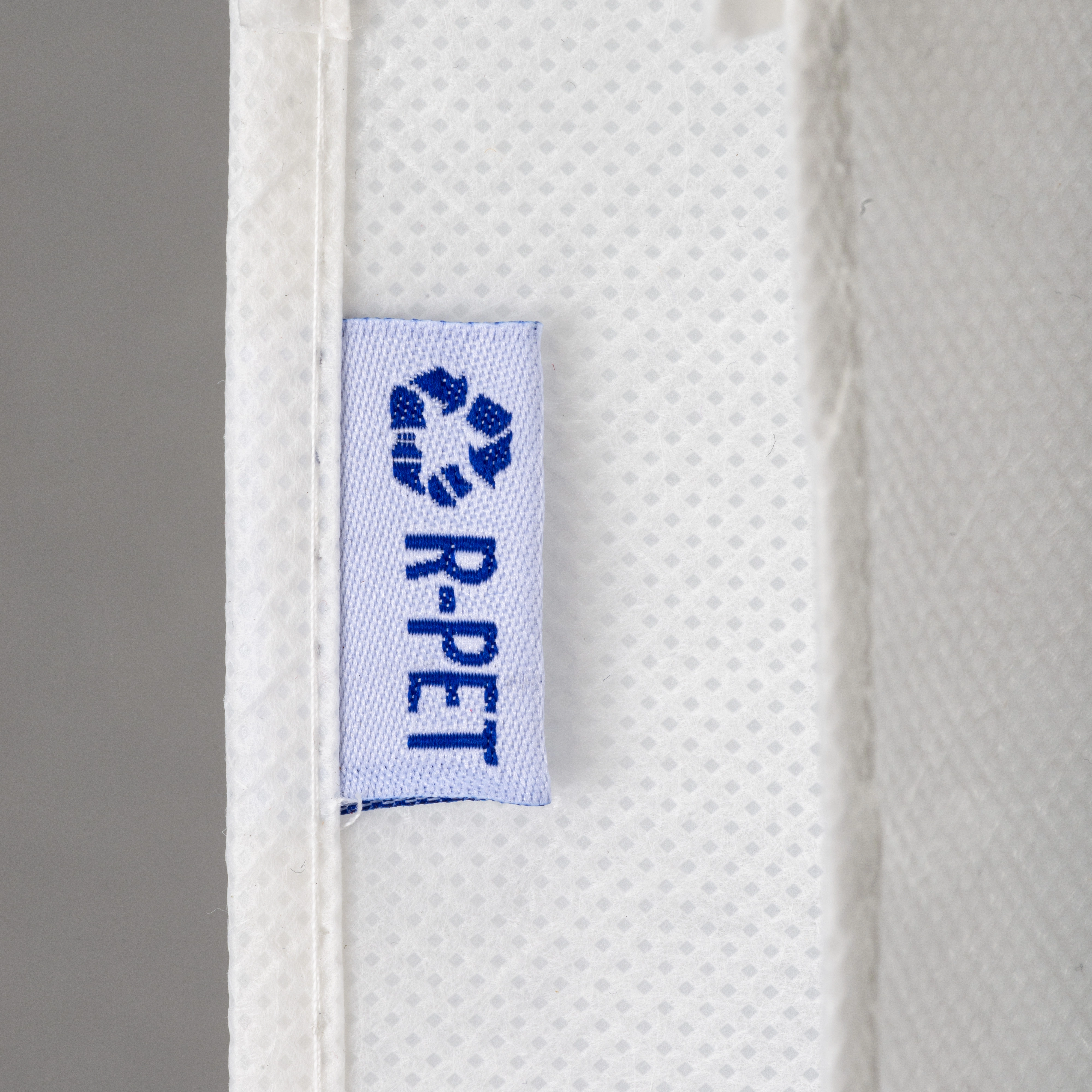 Immagine Shopper in R-pet 80 g/m2 con soffietto e manici lunghi