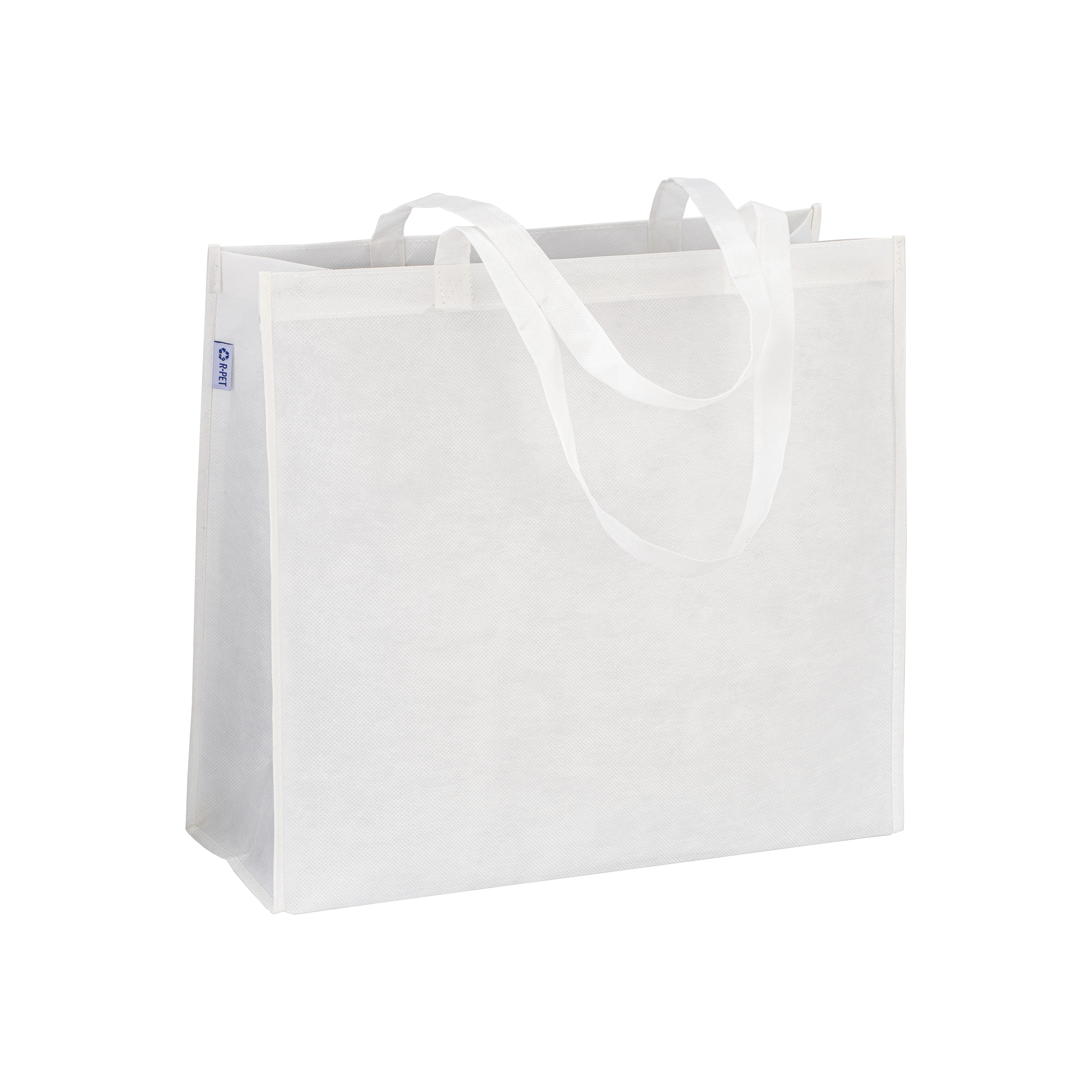Immagine Shopper con soffietto in R-pet 80g/m2, manici lunghi