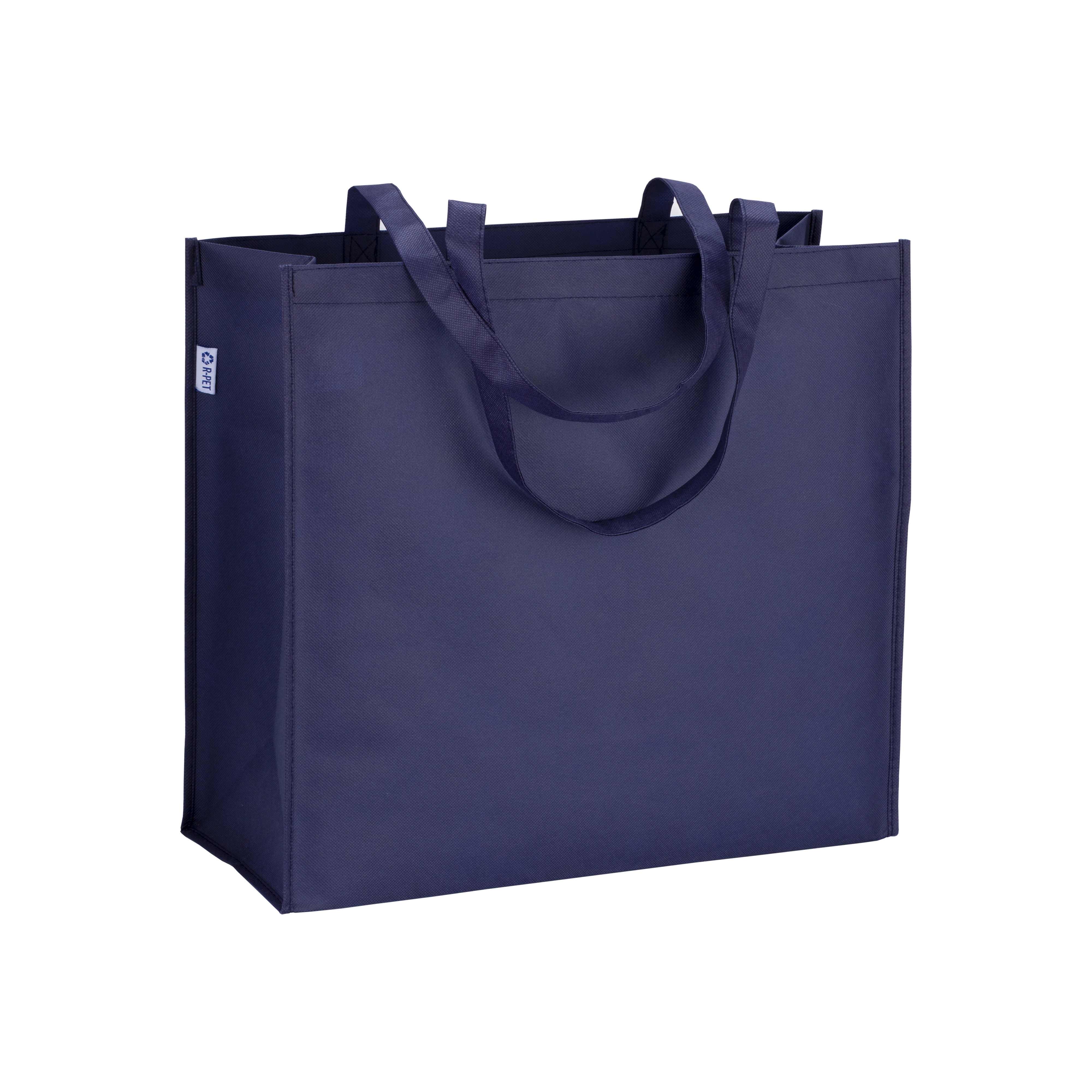 Immagine Shopper con soffietto in R-pet 80g/m2, manici lunghi