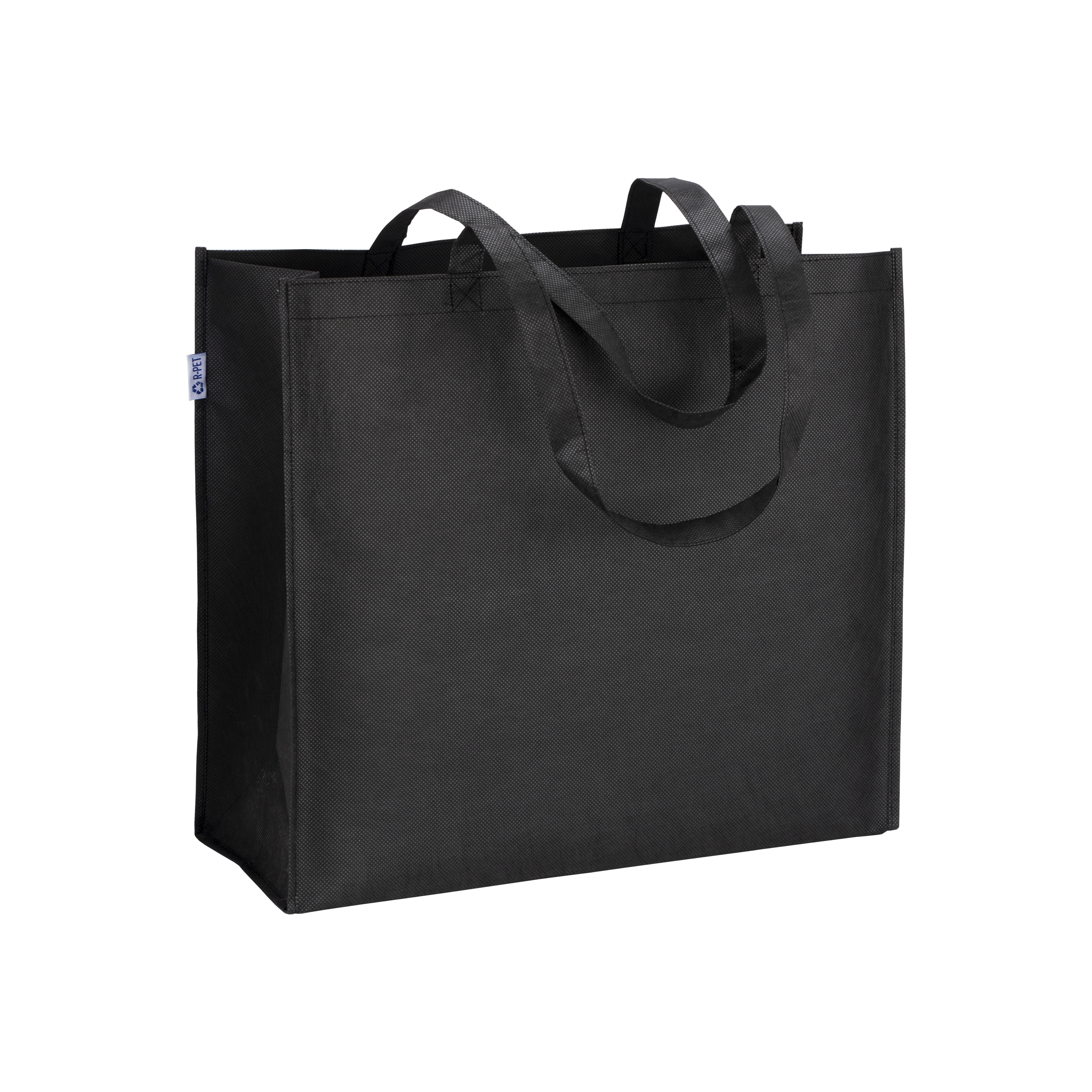 Immagine Shopper con soffietto in R-pet 80g/m2, manici lunghi