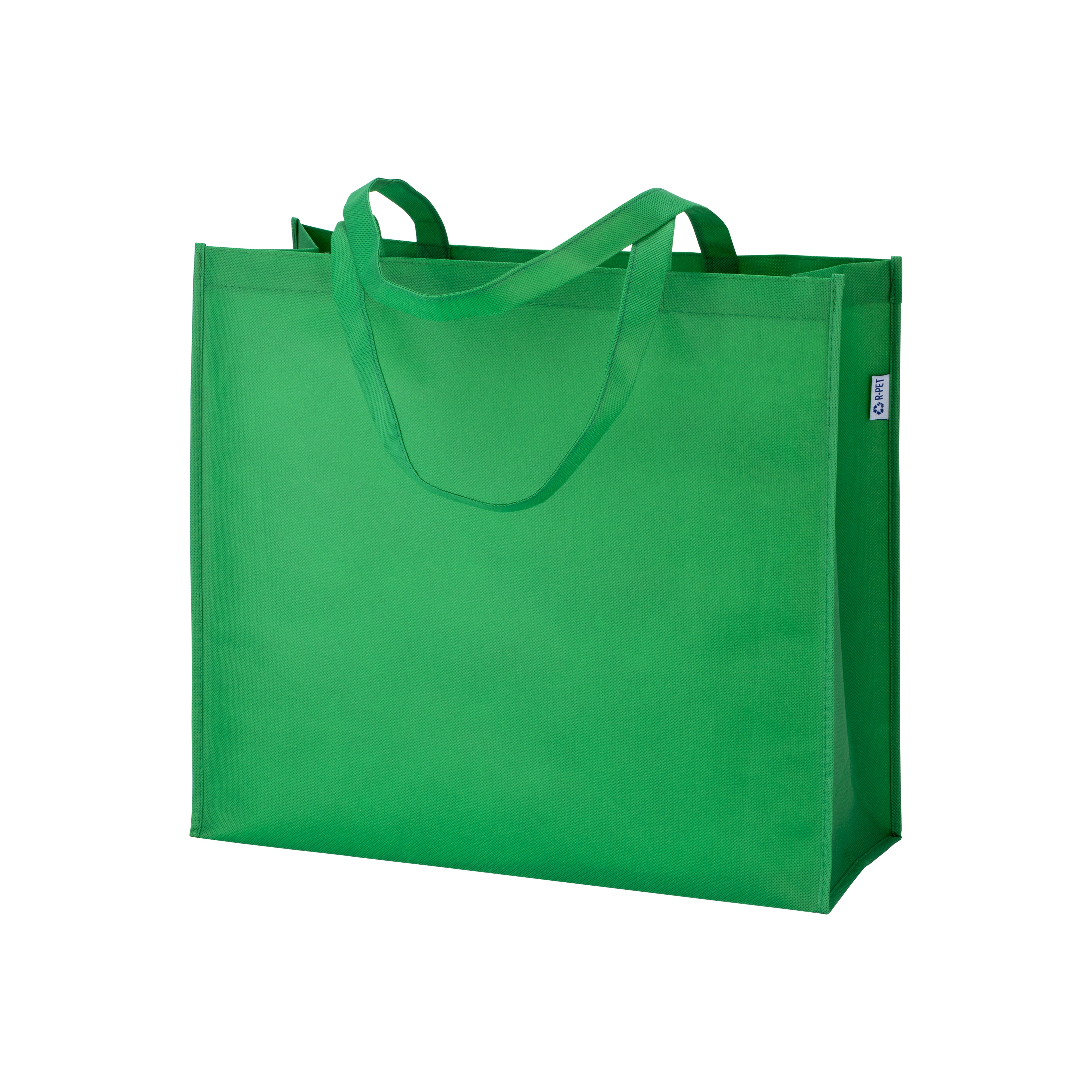 Immagine Shopper con soffietto in R-pet 80g/m2, manici lunghi