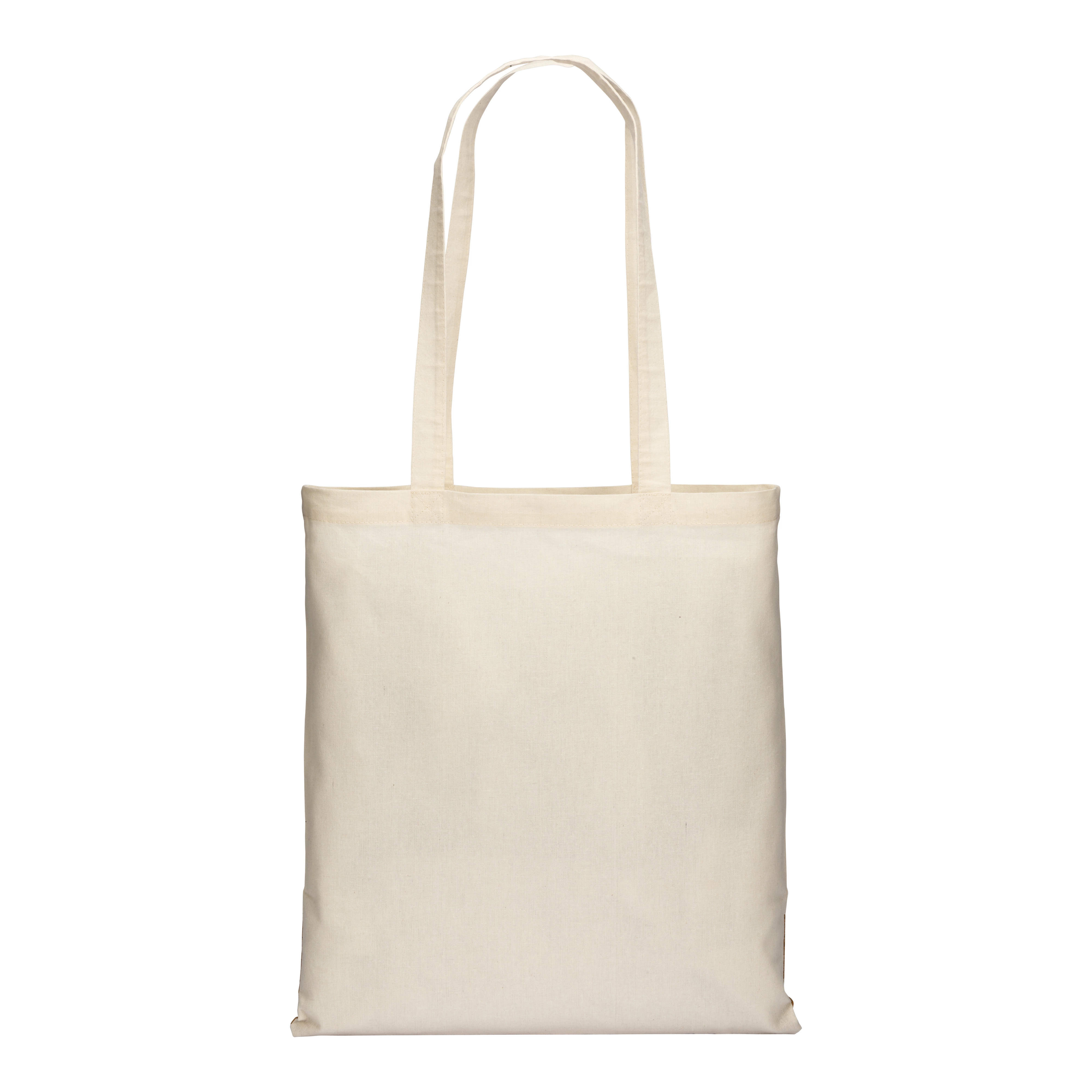 Immagine Shopper in cotone 135 g/m2, base in sughero, manici lunghi