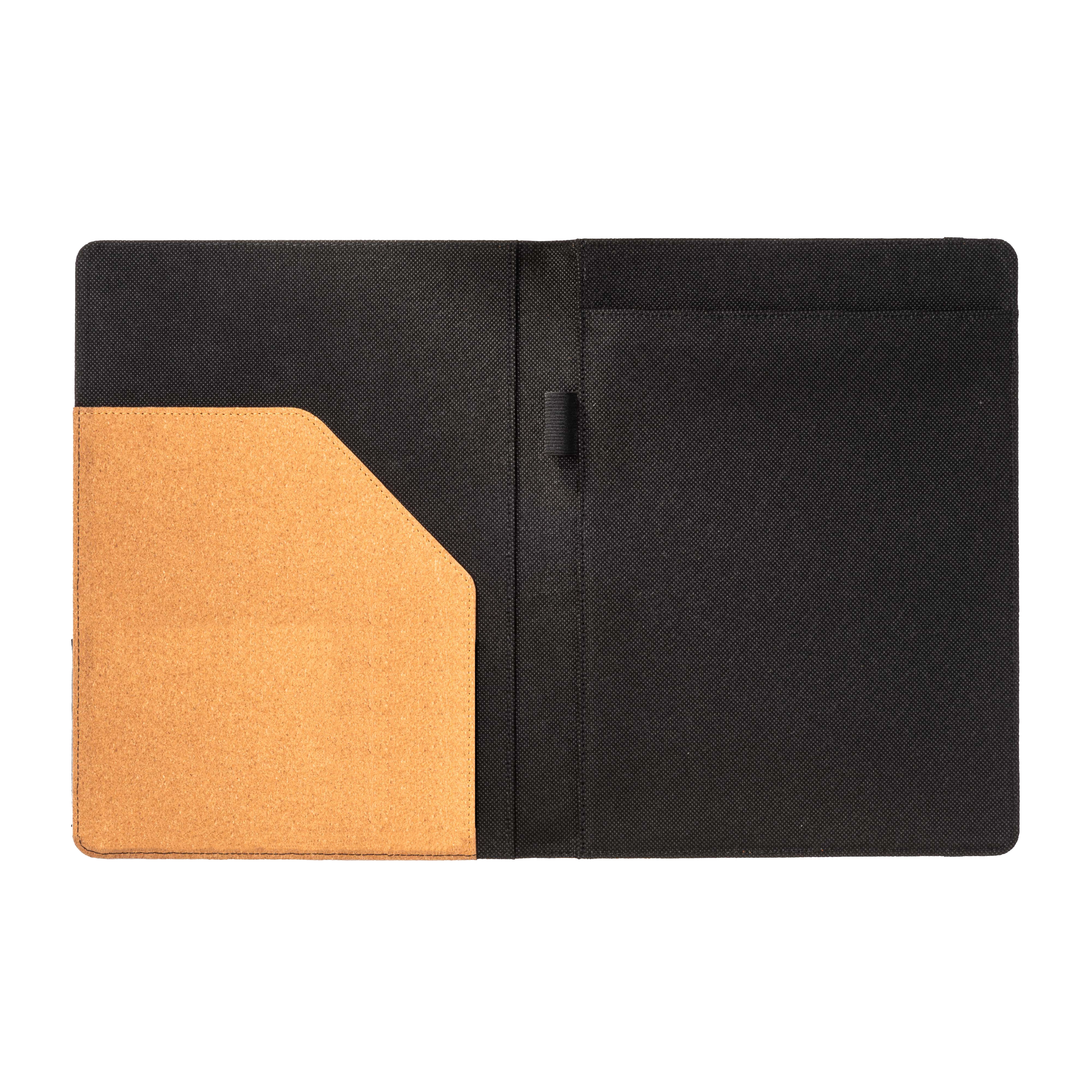 Immagine Cartella congresso e organizer in sughero A4 con elastico, blocco 20 fogli