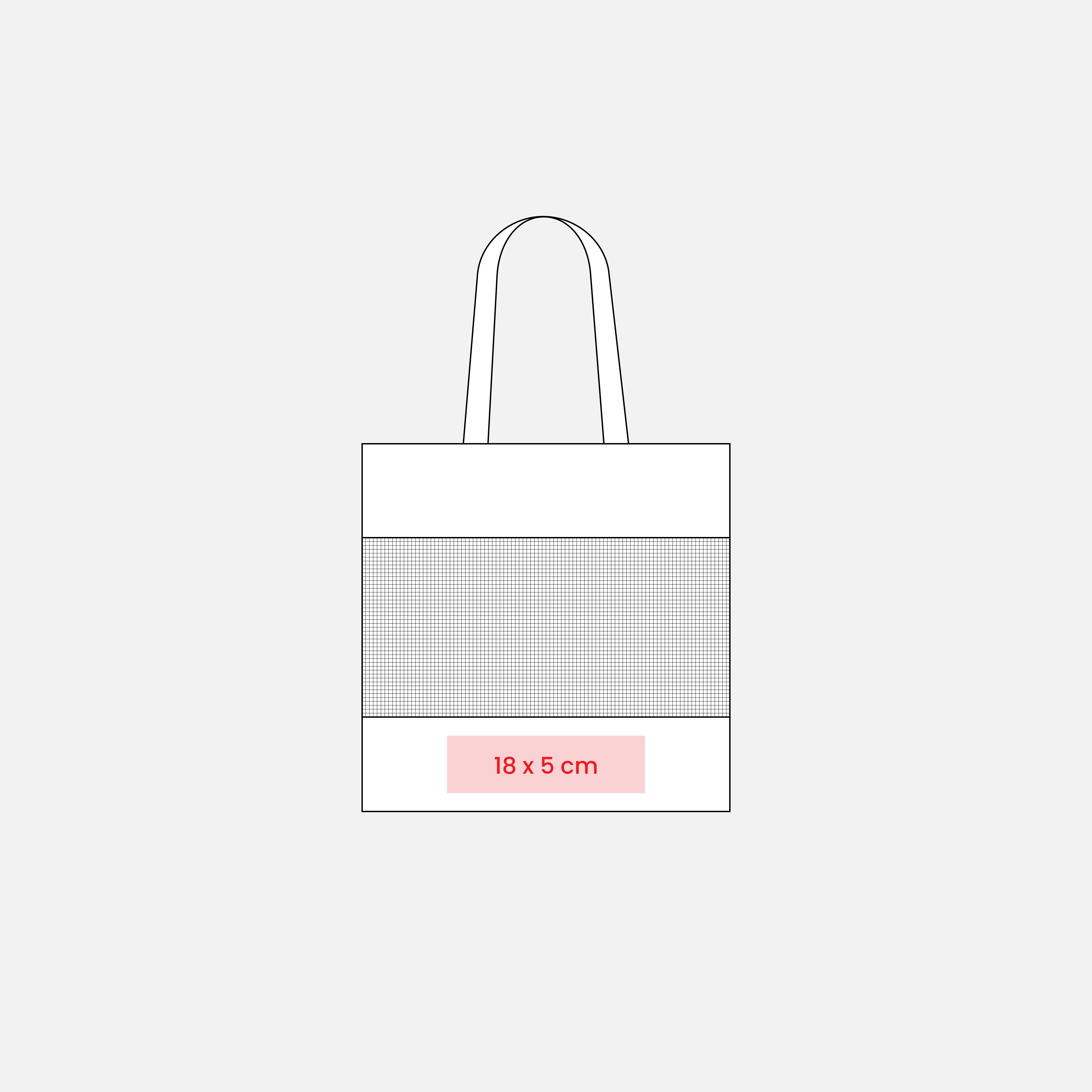 Immagine Shopper in cotone naturale da 135 g/m2 con rete, manici lunghi