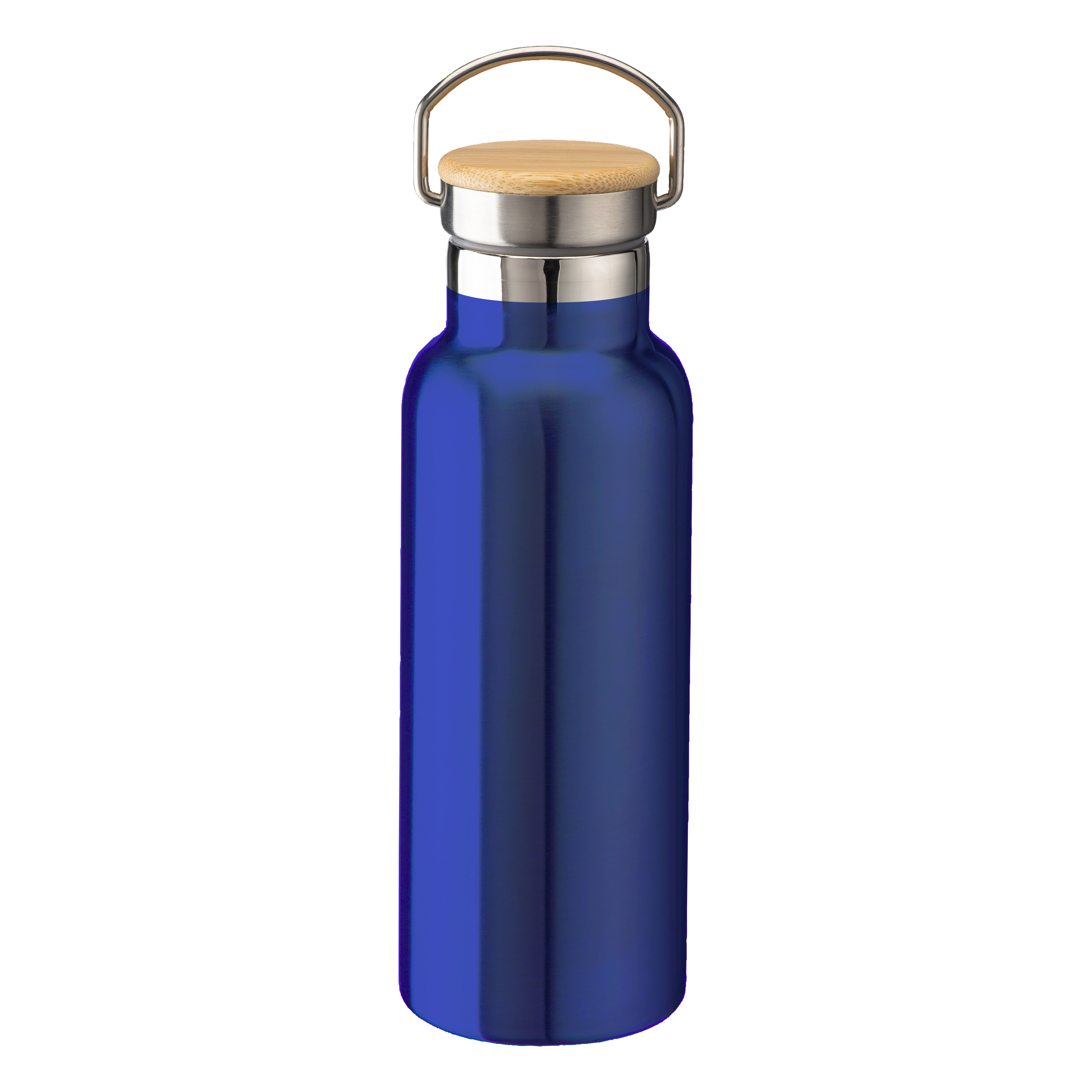 Immagine Thermos in acciaio inossidabile (500 ml) con doppia parete isolante e tappo in bambù
