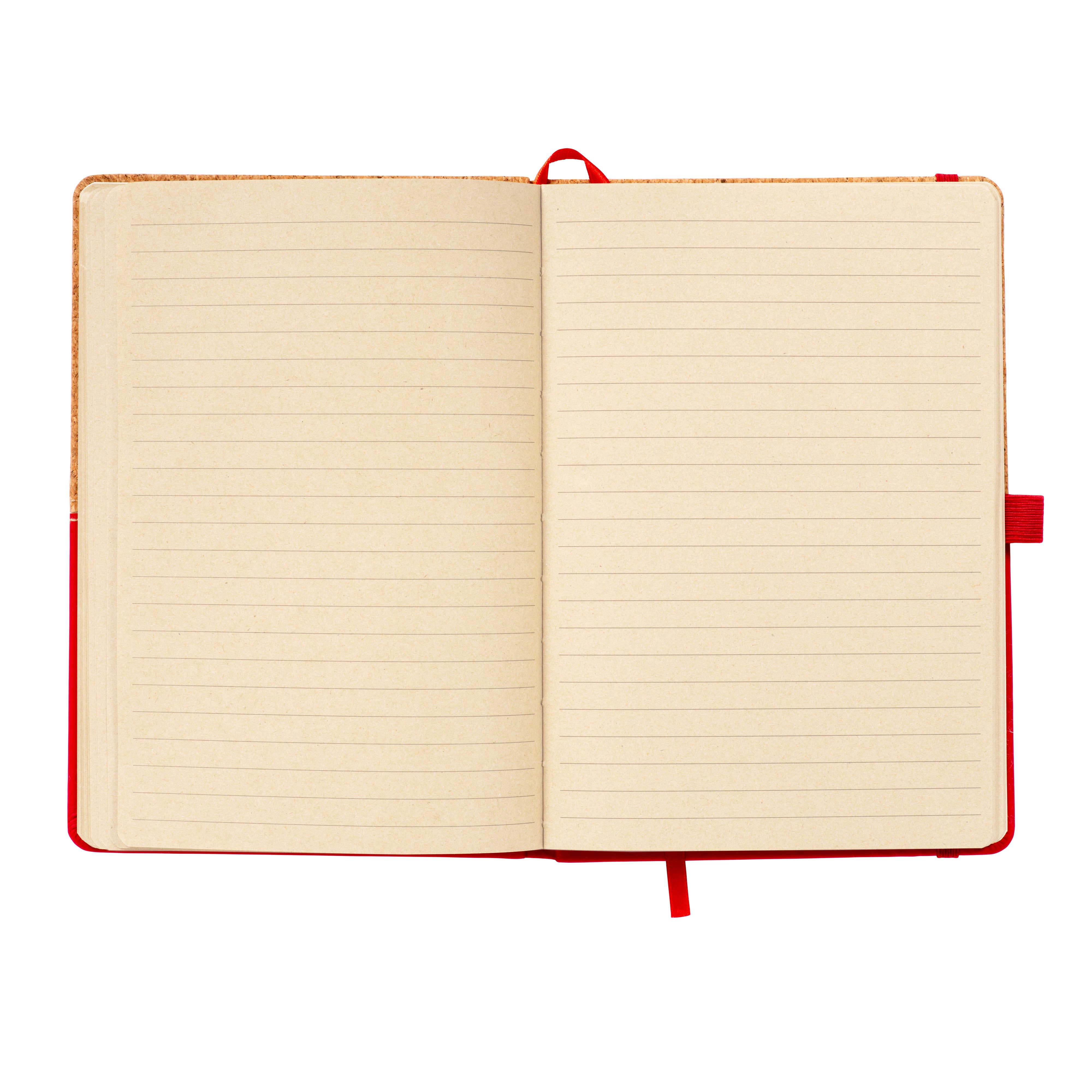 Immagine Quaderno in sughero e PU, fogli a righe 80 pag. da 70 gr. in color avorio.
