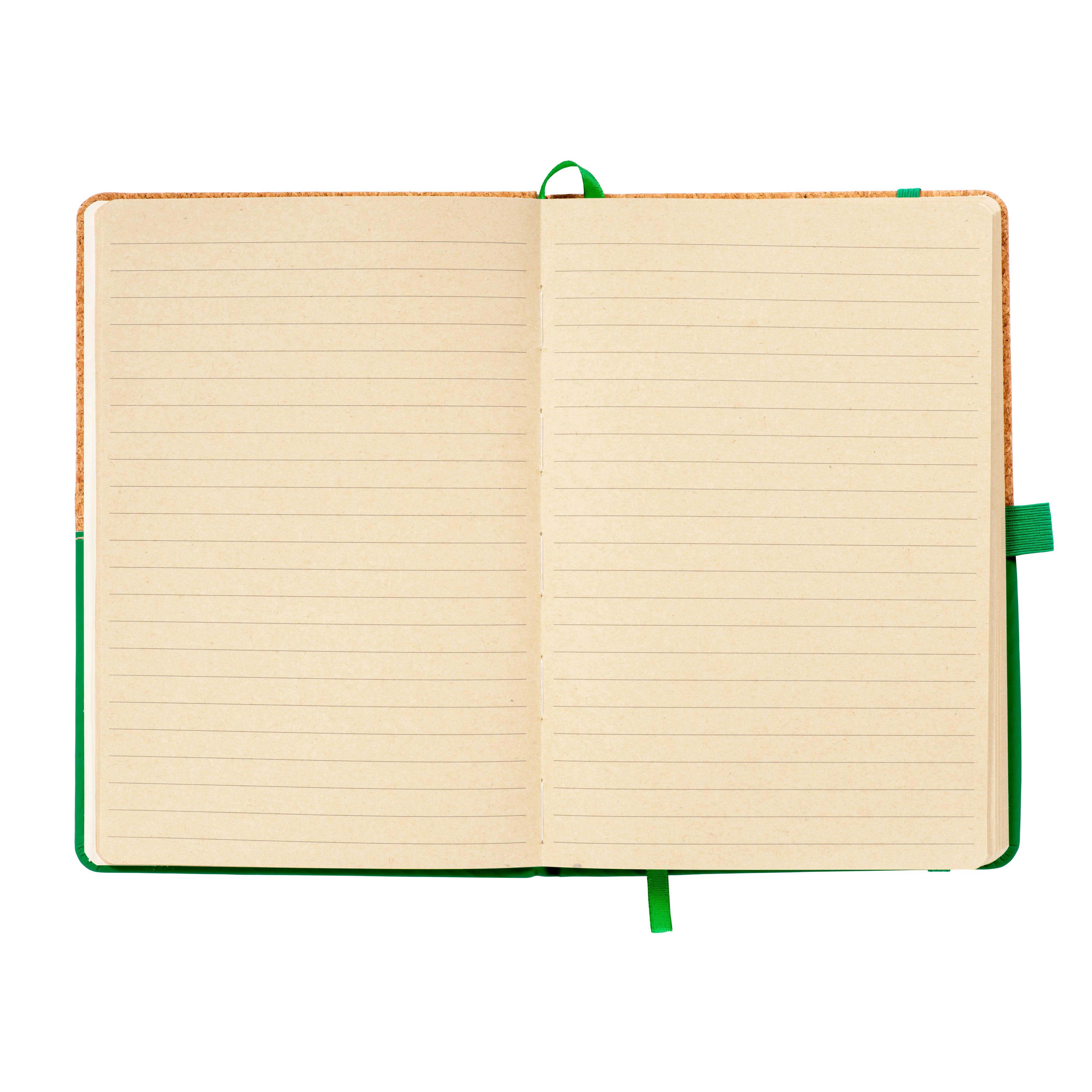 Immagine Quaderno in sughero e PU, fogli a righe 80 pag. da 70 gr. in color avorio.