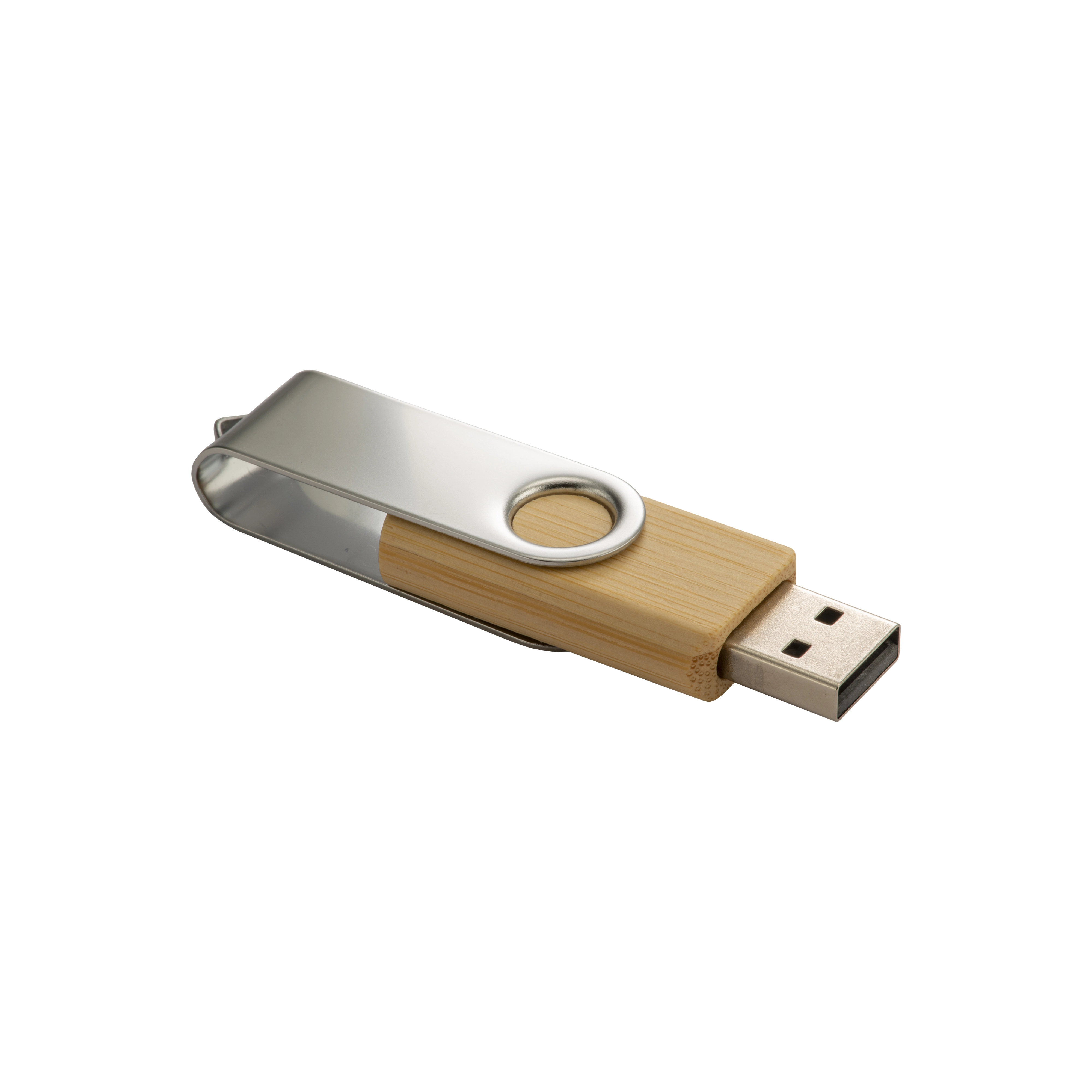Immagine Chiavetta USB 4 Gb girevole in Bambù/Metallo