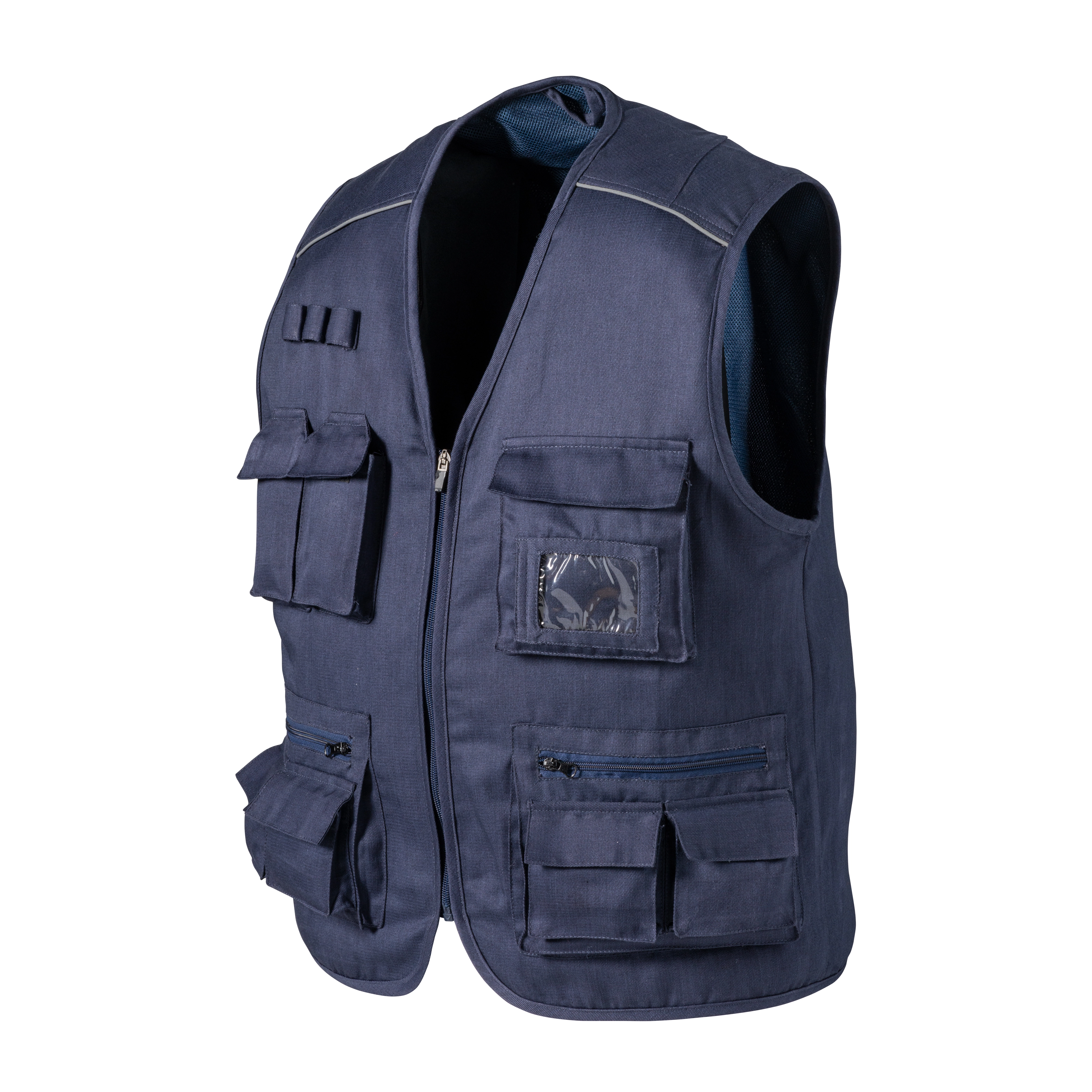 Immagine Gilet multi tasche in polycotton, chiusura a zip, 5 tasche frontali