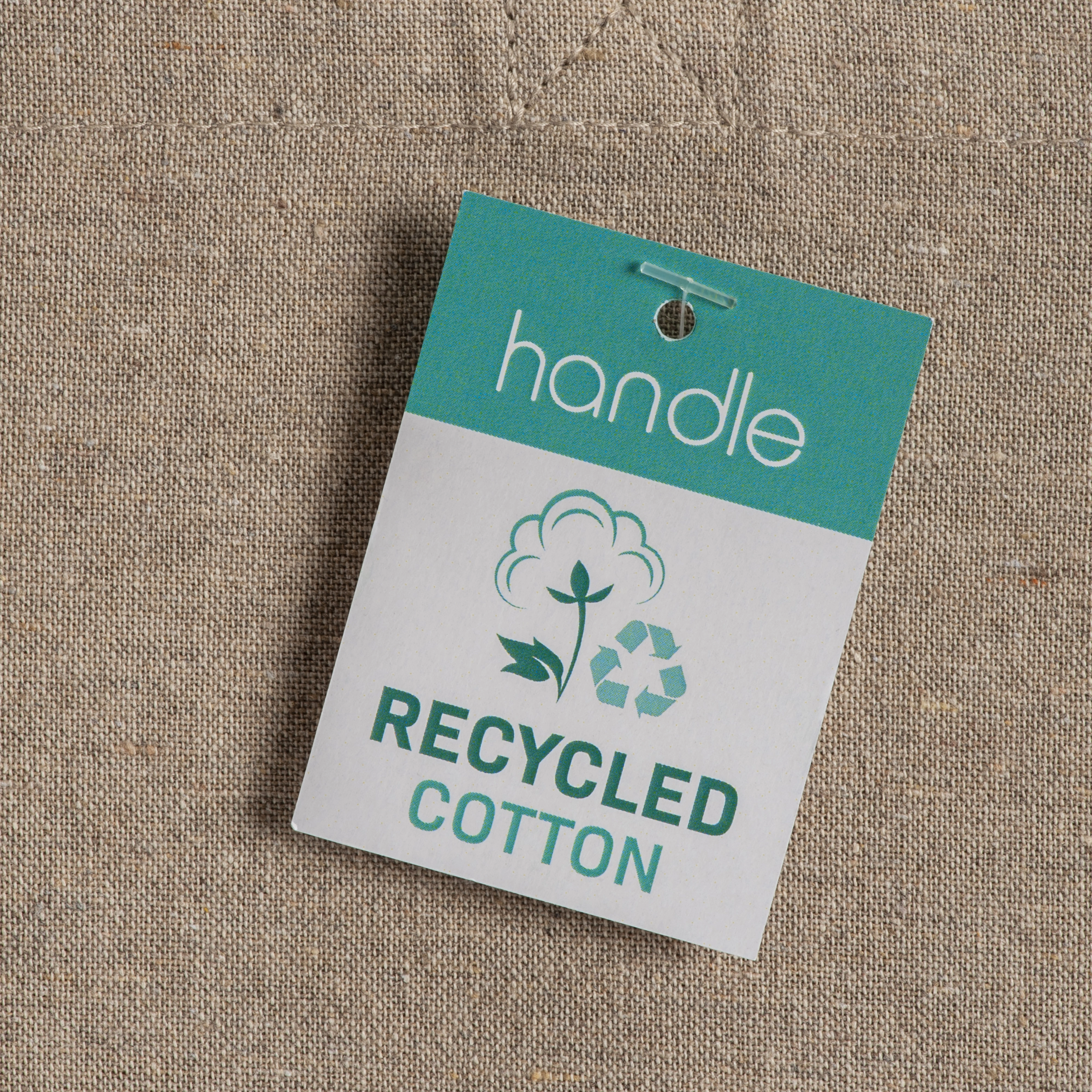 Immagine Shopper in cotone riciclato 190 g/m2, manici lunghi e soffietto