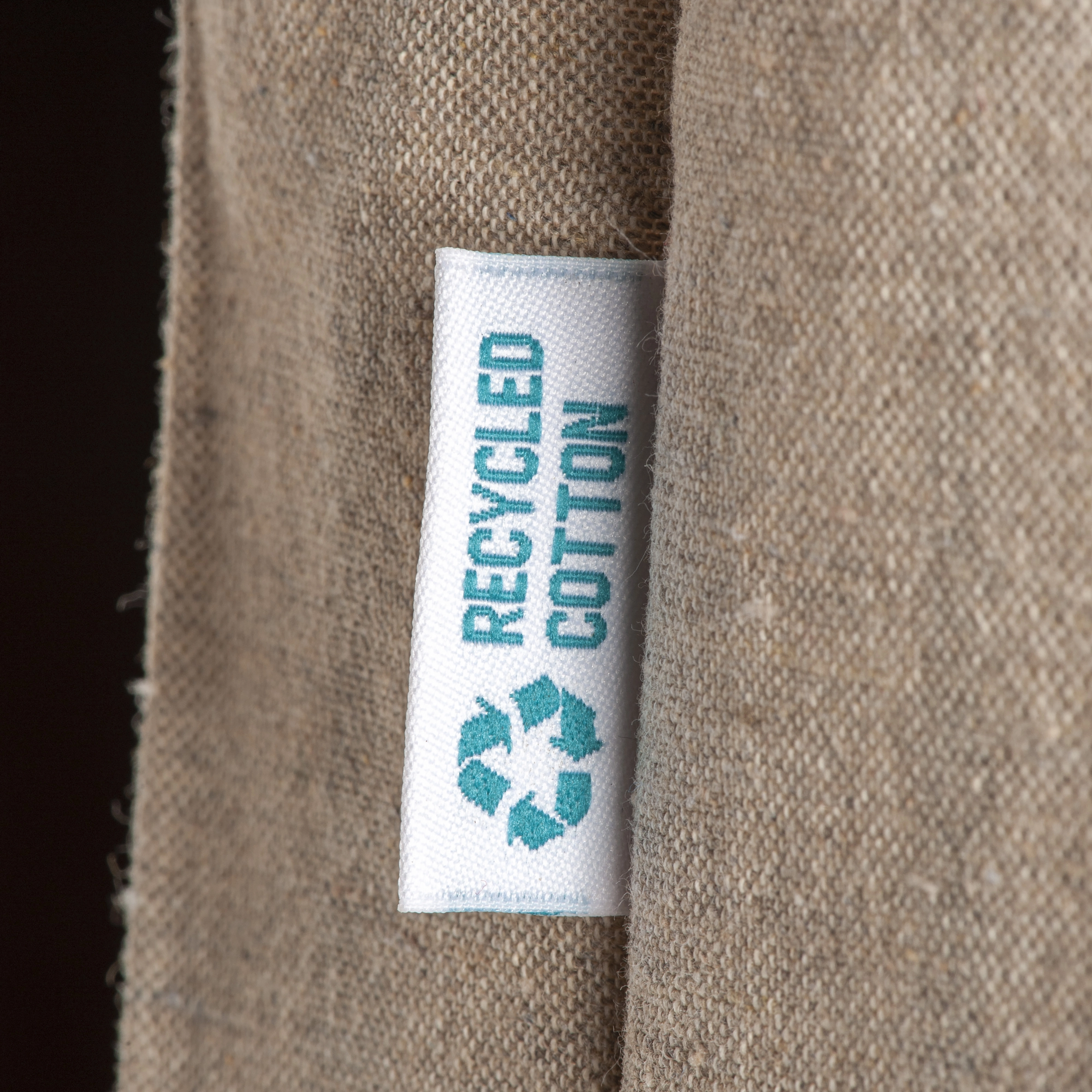 Immagine Shopper in cotone riciclato 190 g/m2, manici lunghi e soffietto