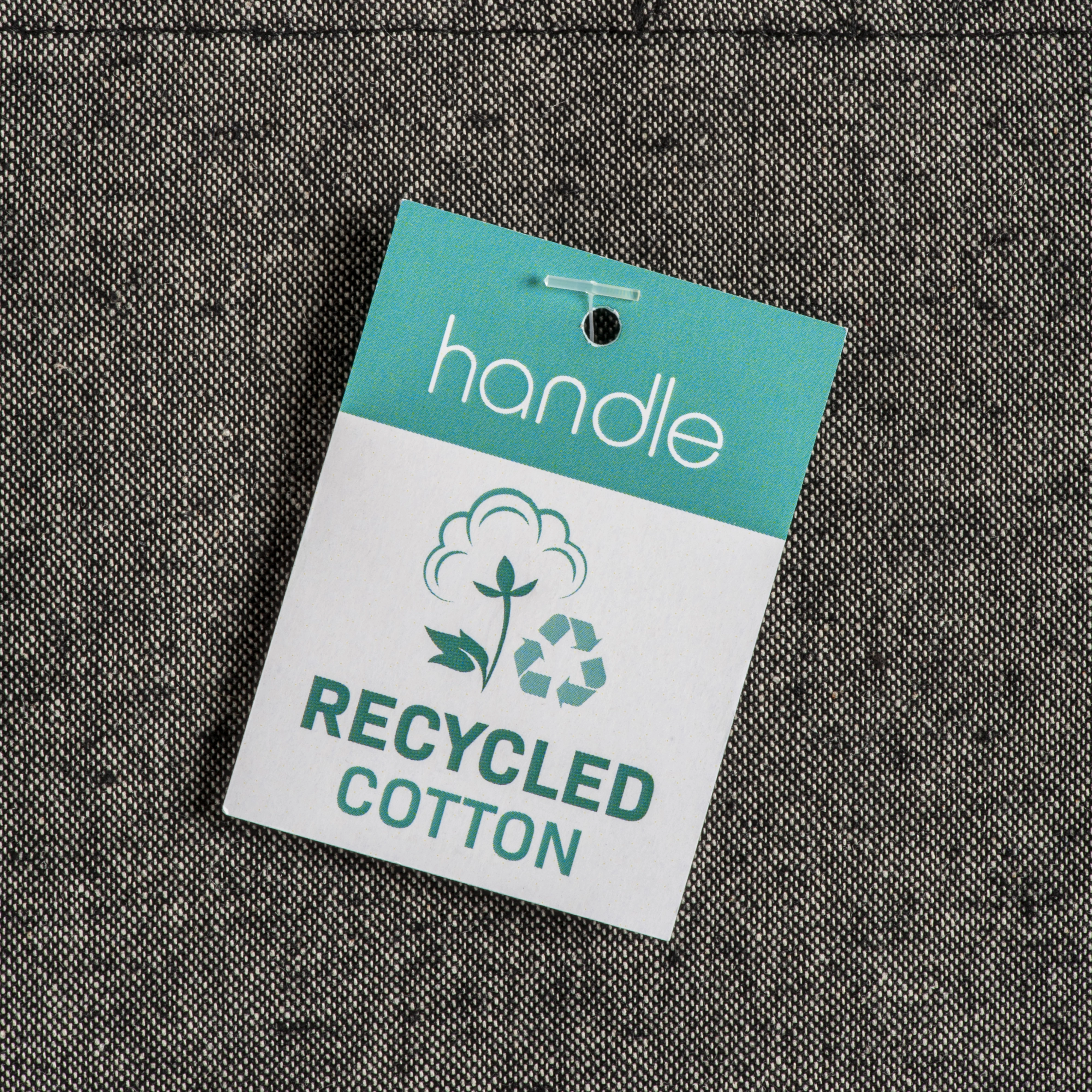 Immagine Shopper in cotone riciclato 190 g/m2, manici lunghi e soffietto