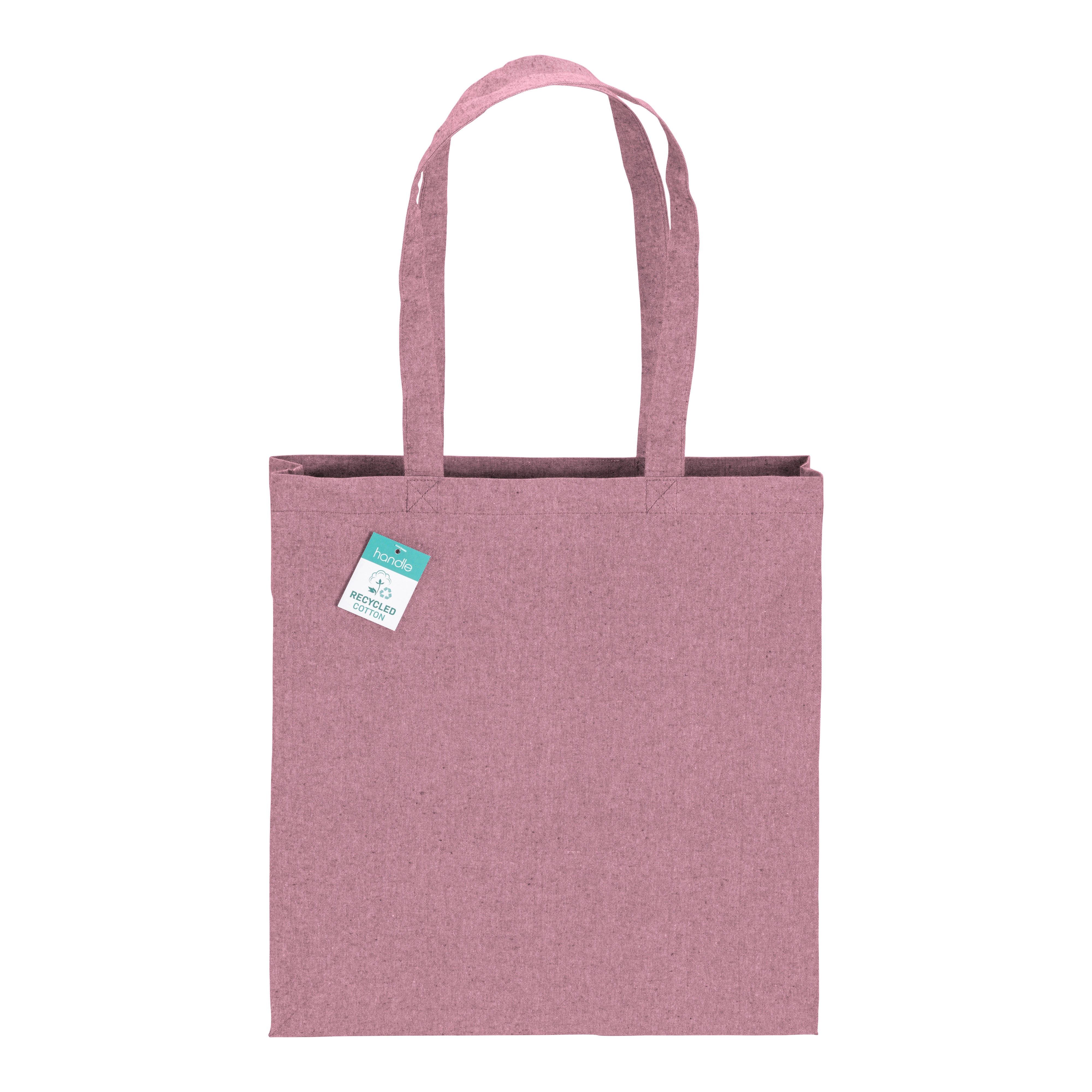 Immagine Shopper in cotone riciclato 190 g/m2, manici lunghi e soffietto