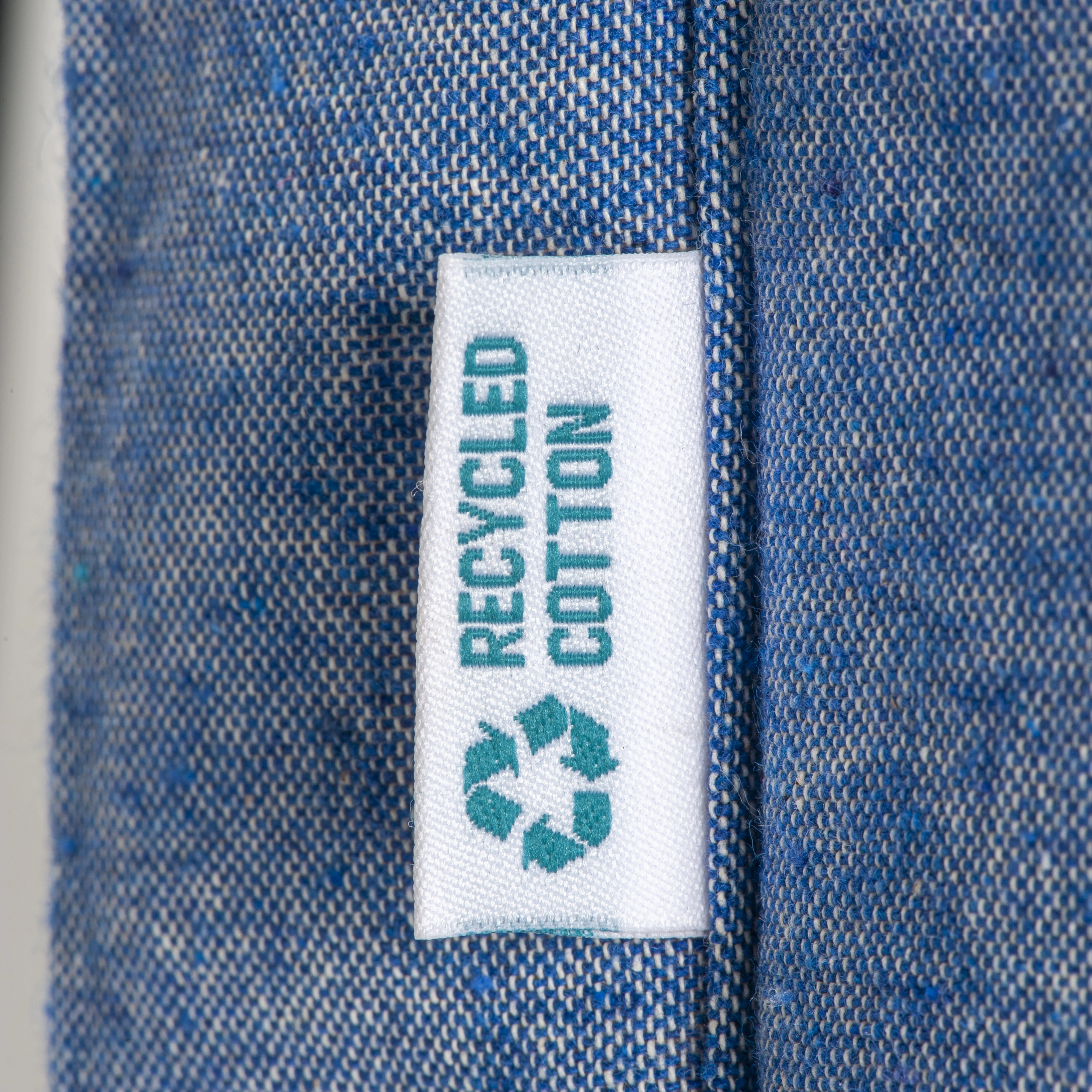 Immagine Shopper in cotone riciclato 190 g/m2, manici lunghi e soffietto