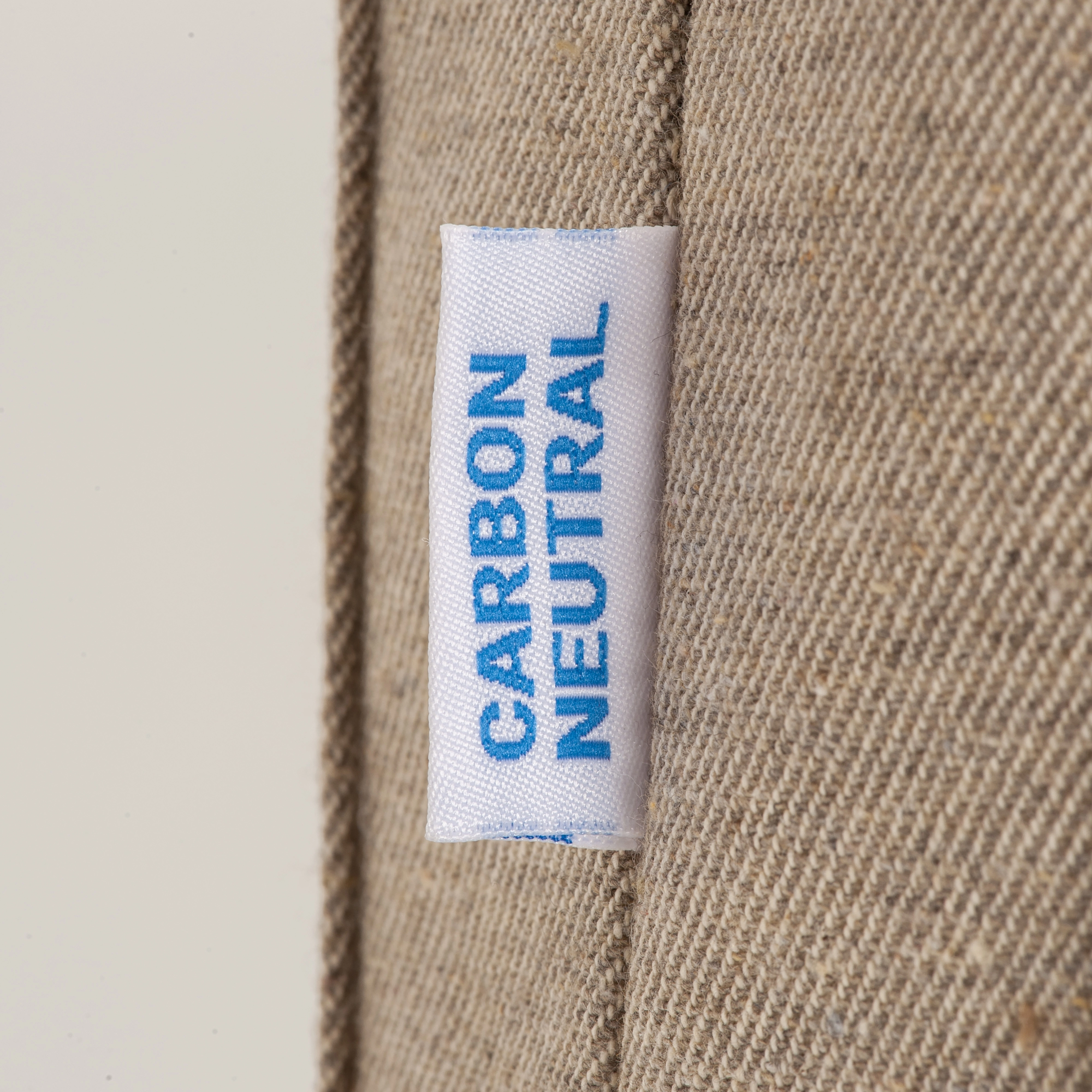 Immagine Shopper carbon neutral in cotone riciclato 280 g/m2, manici lunghi e soffietto