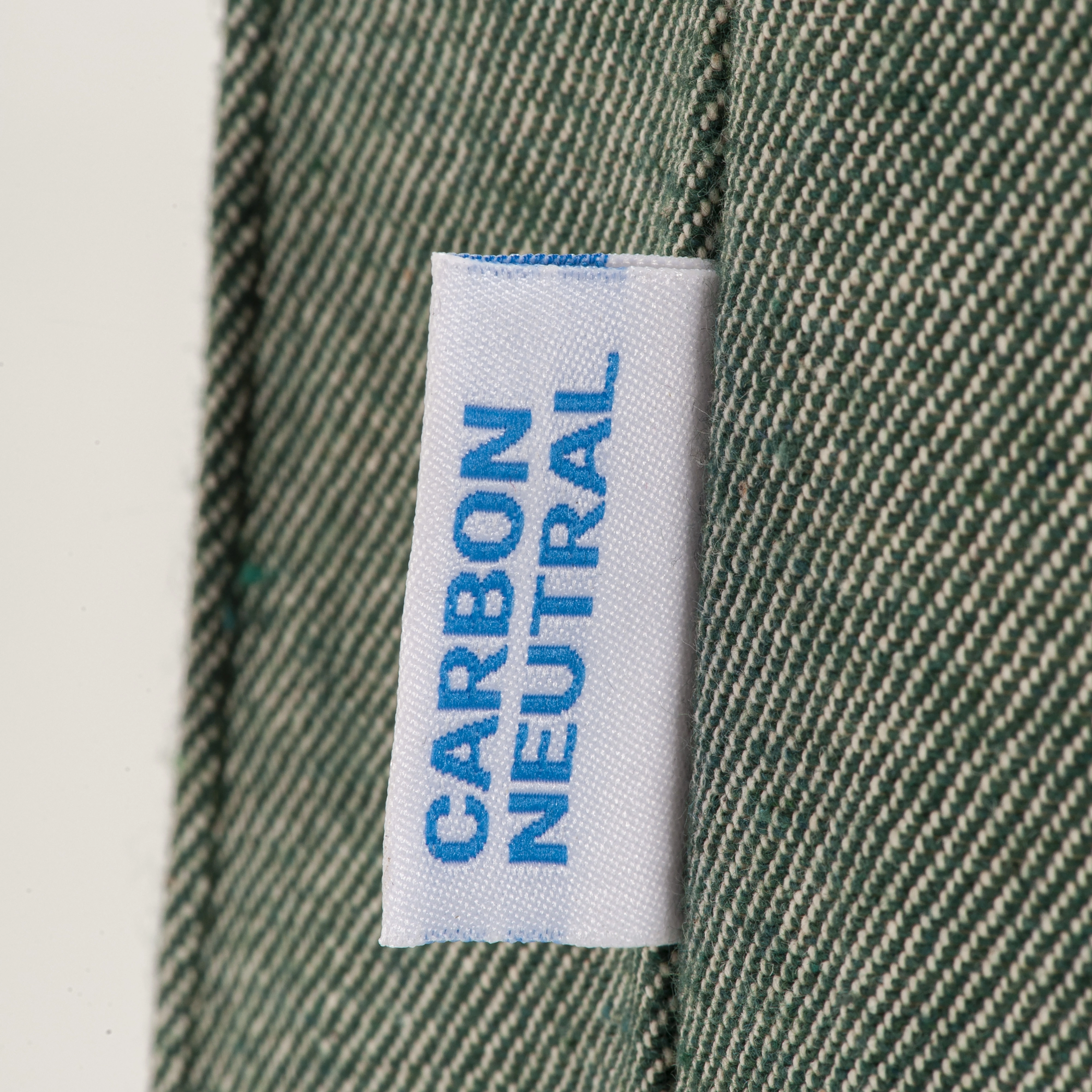 Immagine Shopper carbon neutral in cotone riciclato 280 g/m2, manici lunghi e soffietto