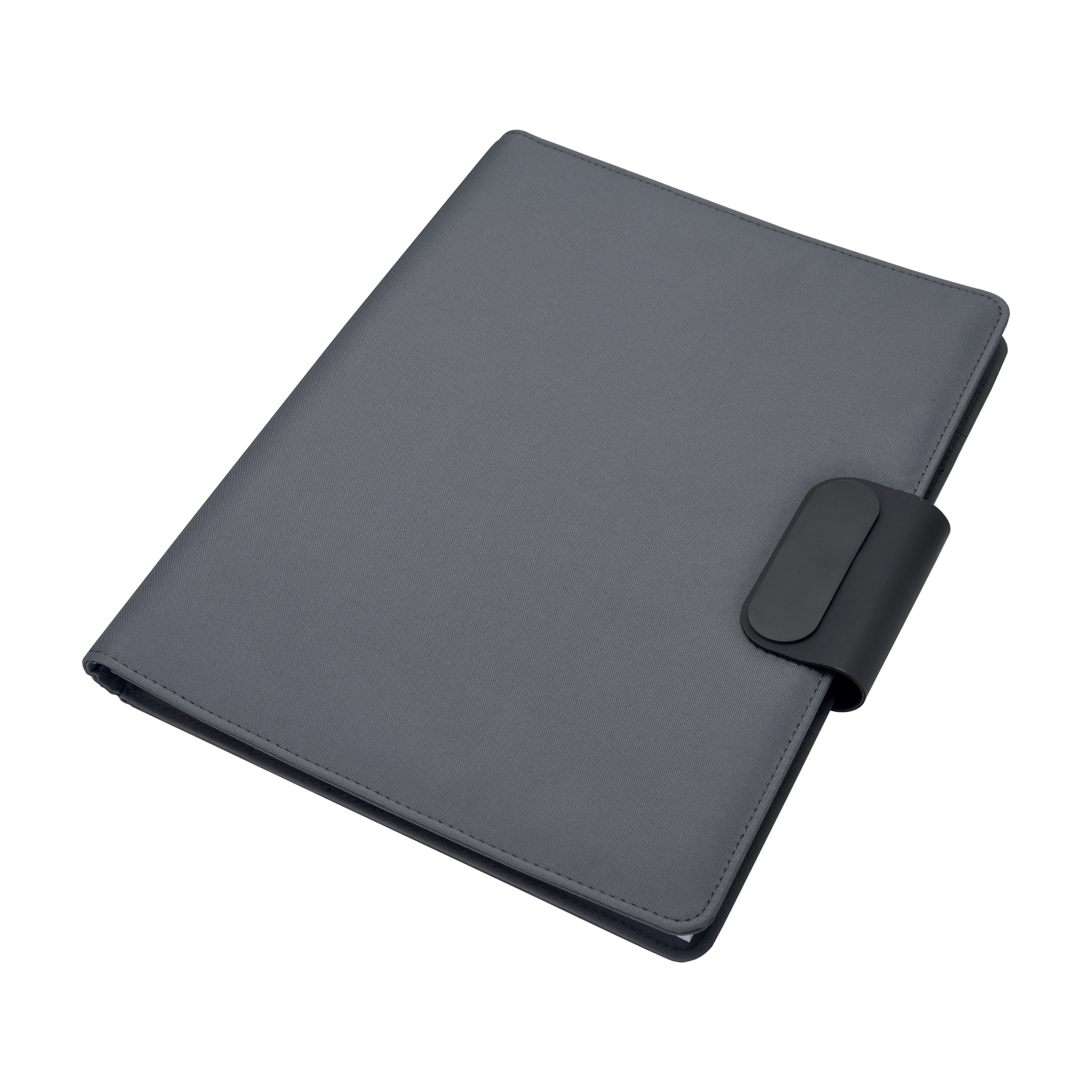 Immagine Cartella porta blocco A4 in R-PET con magnete di chiusura che si illumina personalizzabile