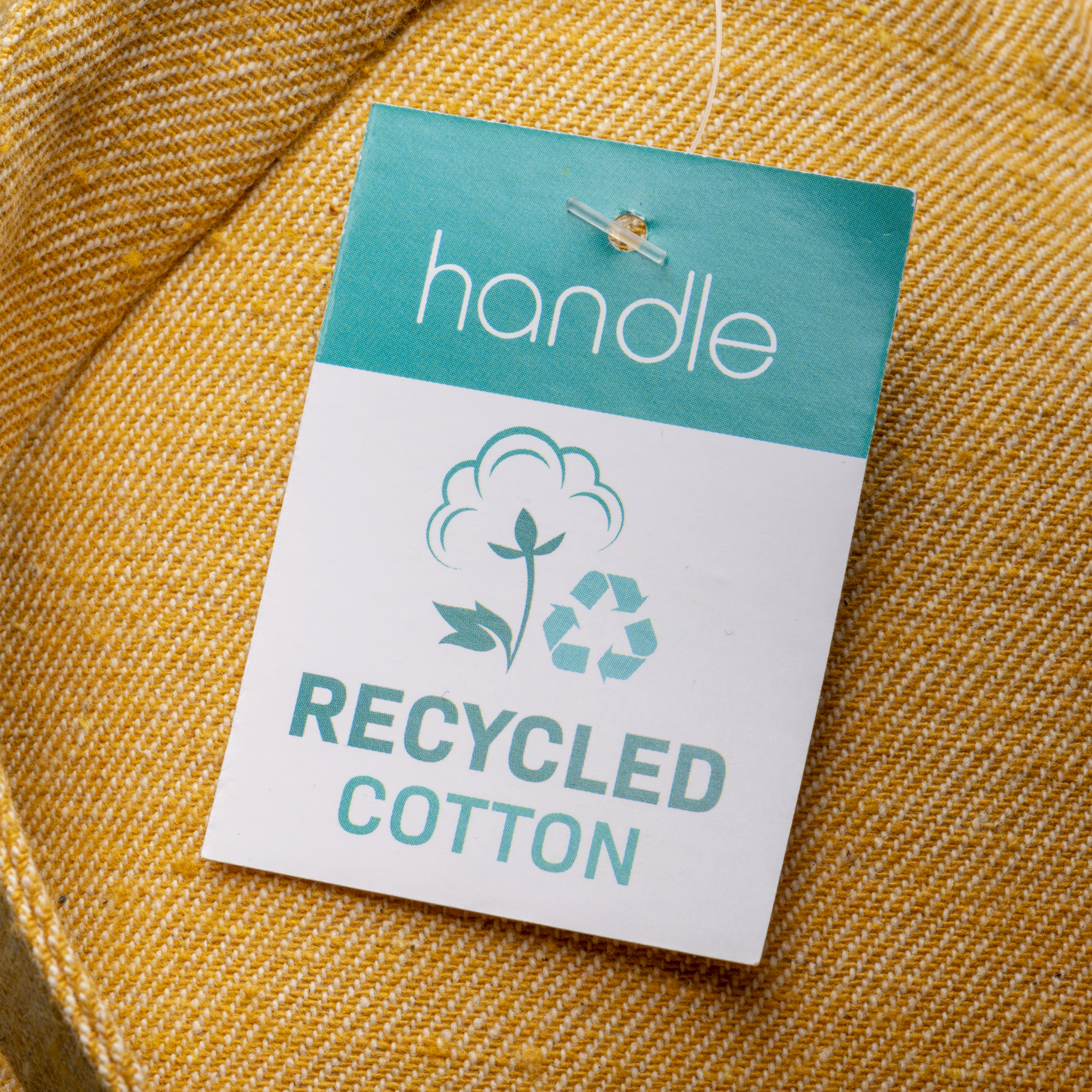 Immagine Shopper in cotone riciclato 280 g/m2, manici lunghi e soffietto