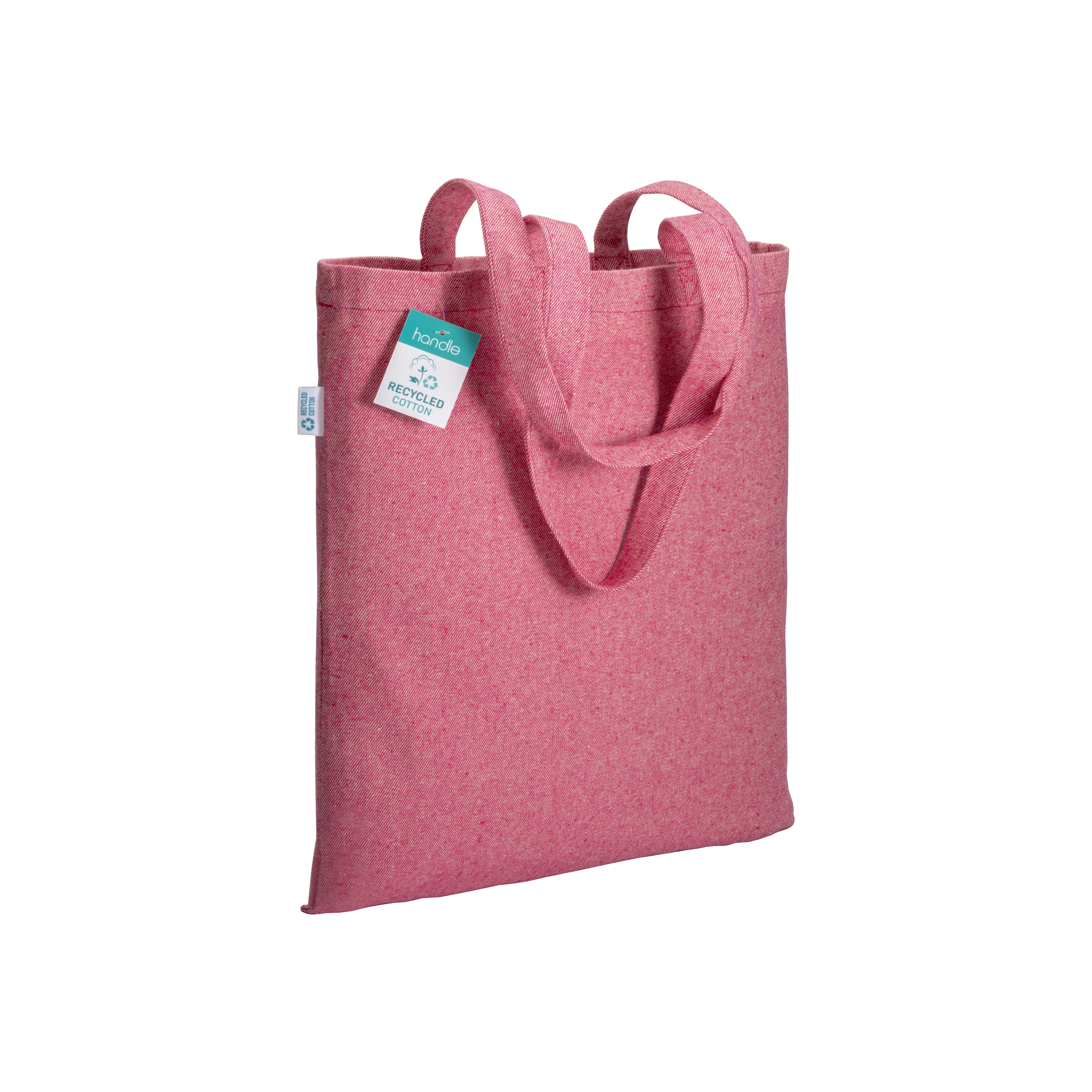 Immagine Shopper in cotone riciclato 280 g/m2, manici lunghi e soffietto
