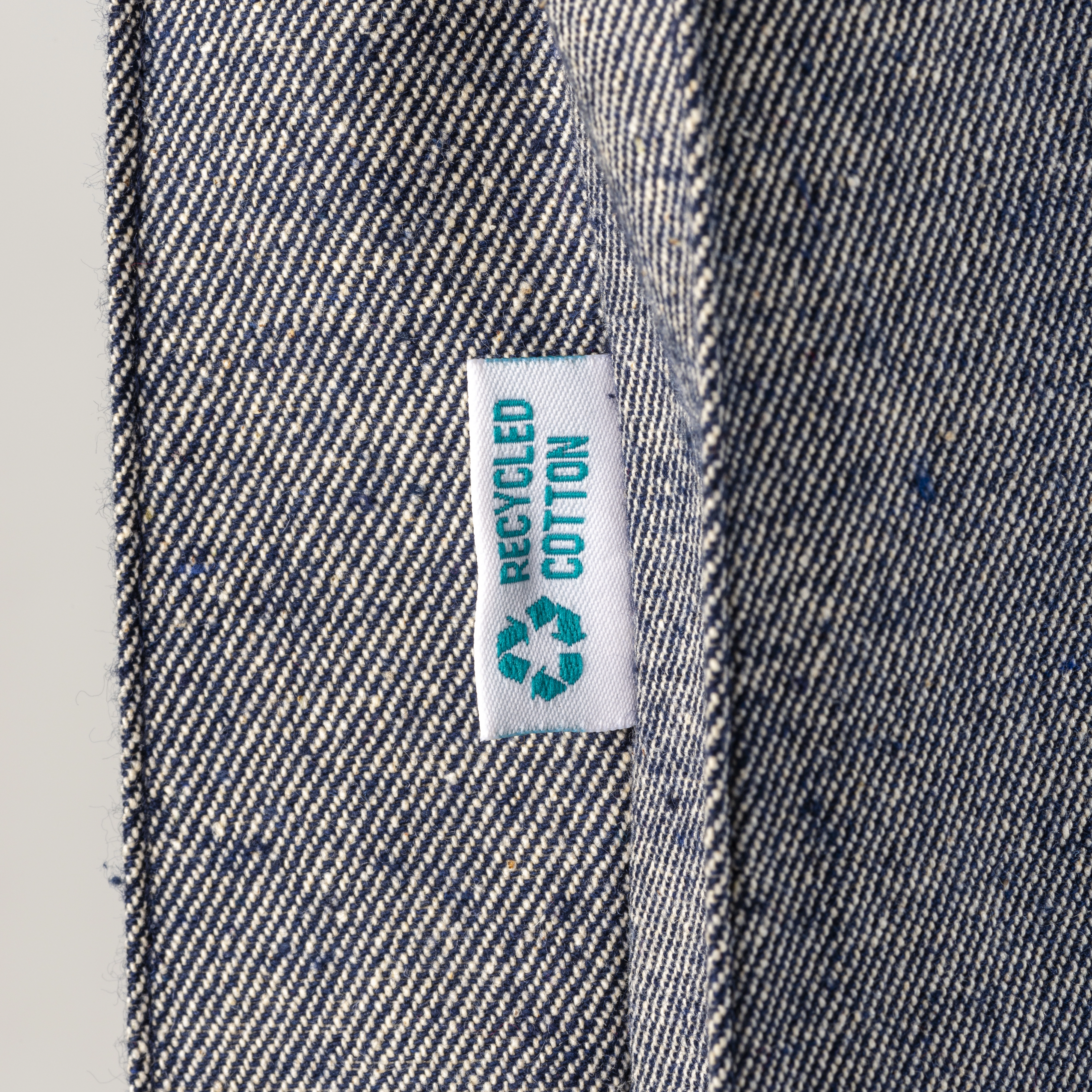 Immagine Shopper in cotone riciclato 280 g/m2, manici lunghi e soffietto