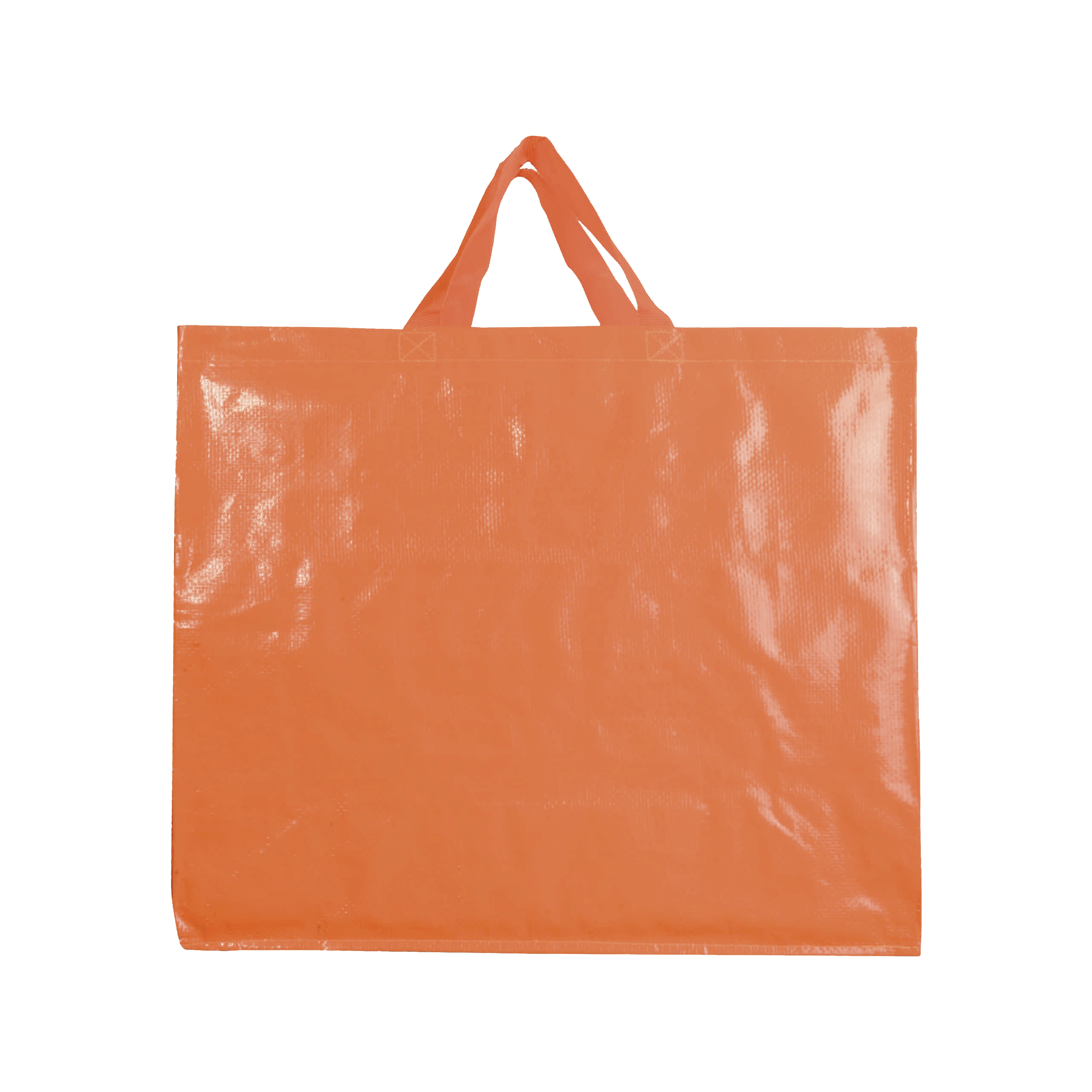 Immagine Shopper in PP riciclato laminato 120g/m2, manici corti e soffietto