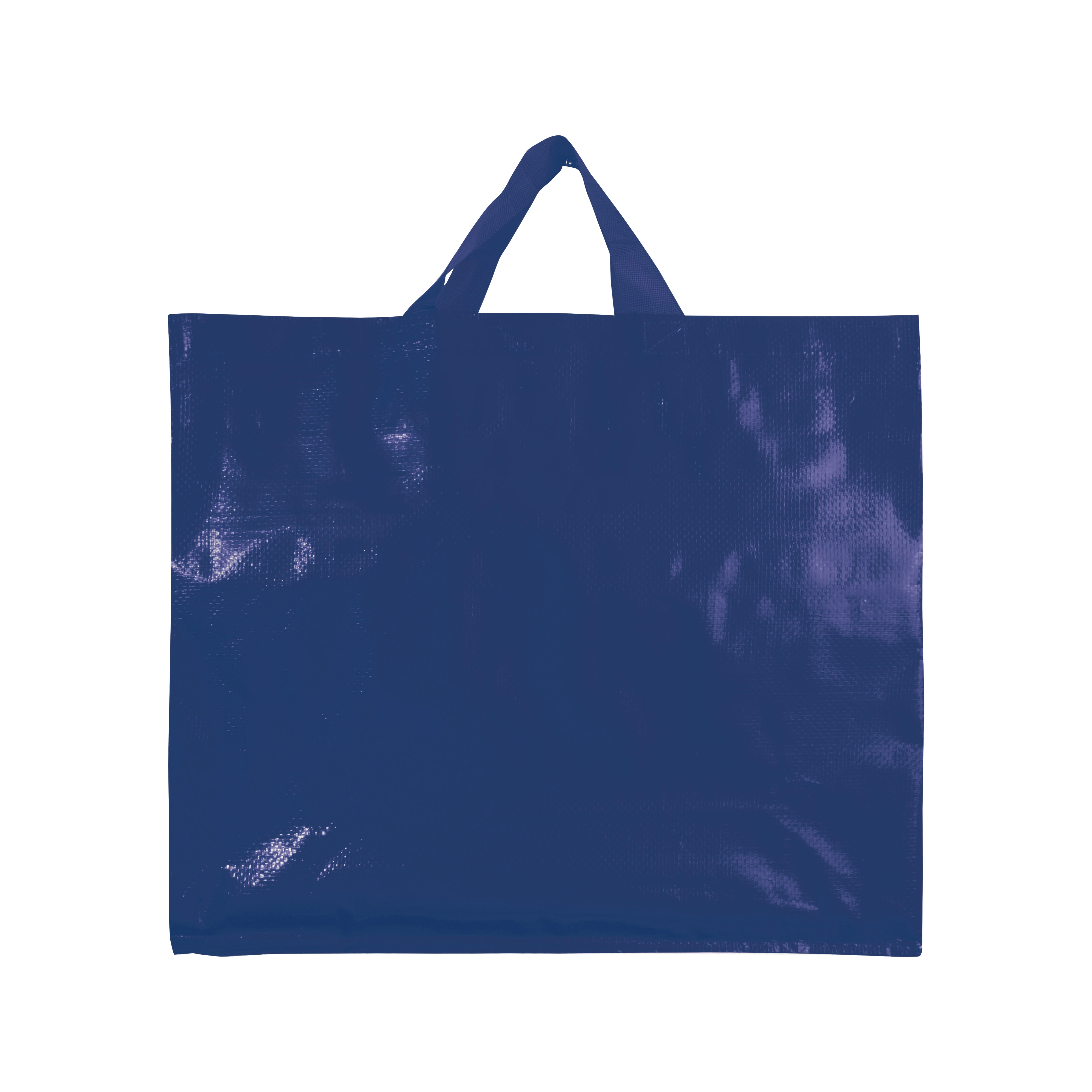Immagine Shopper in PP riciclato laminato 120g/m2, manici corti e soffietto