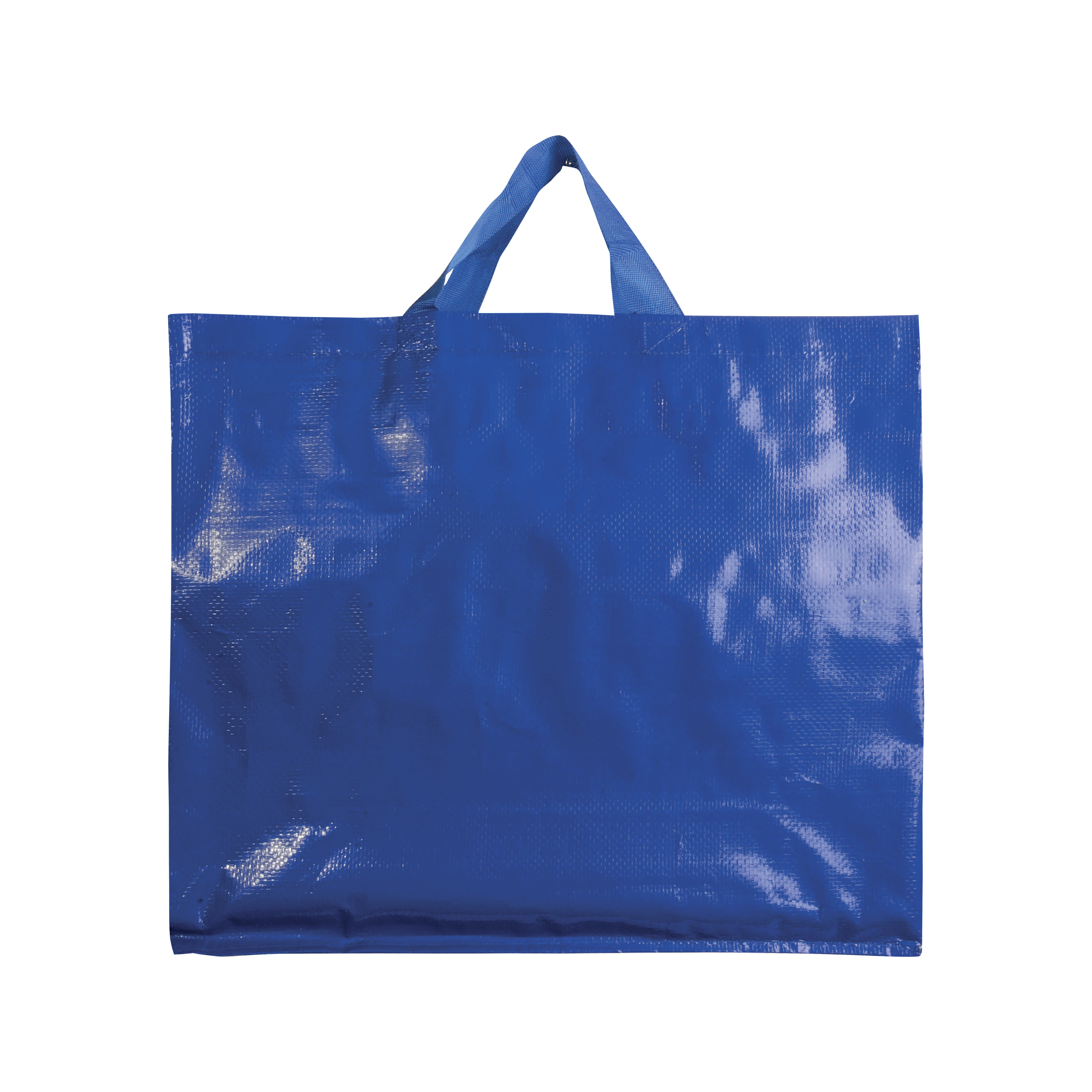 Immagine Shopper in PP riciclato laminato 120g/m2, manici corti e soffietto