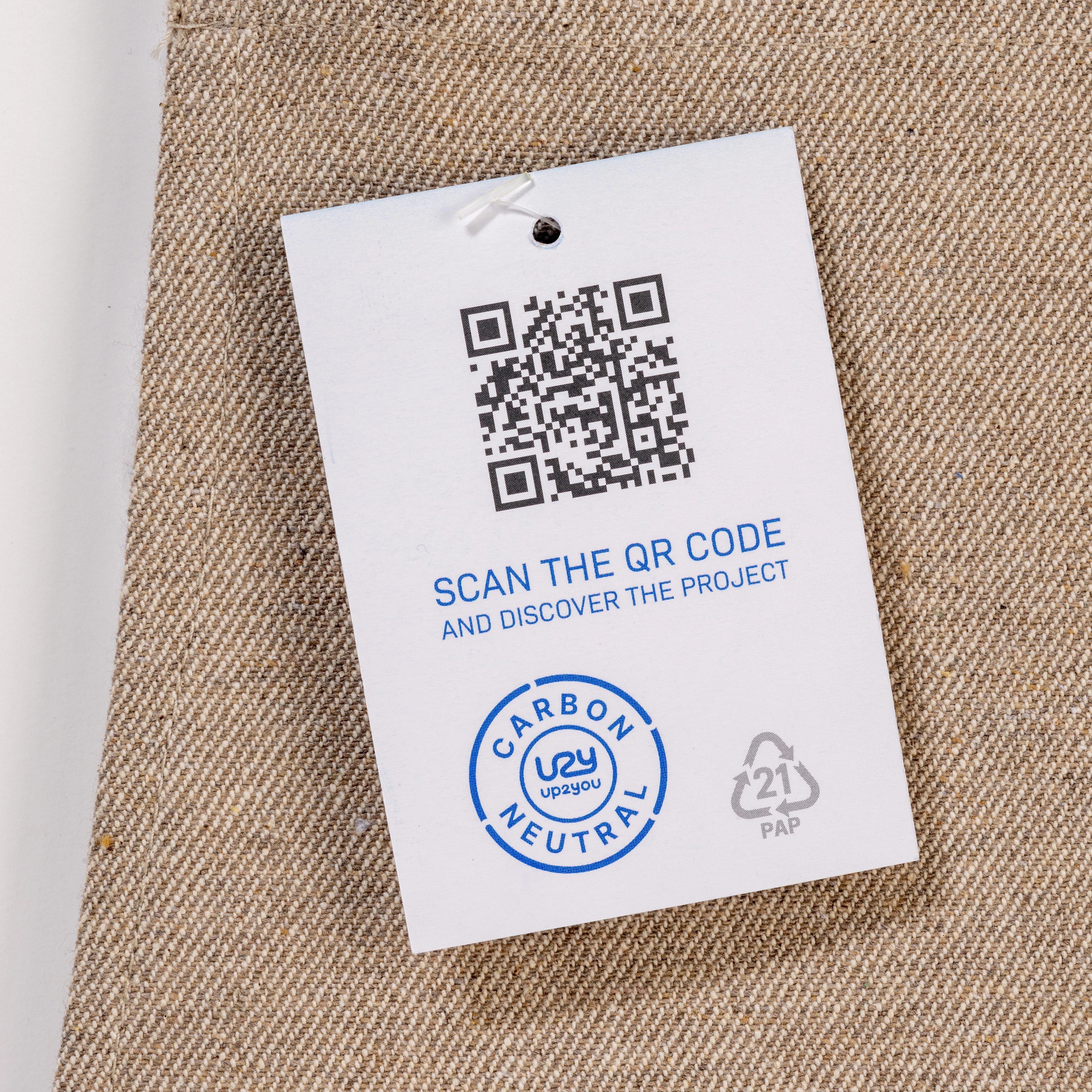 Immagine Grembiule carbon neutral in cotone riciclato 280 gr/m2