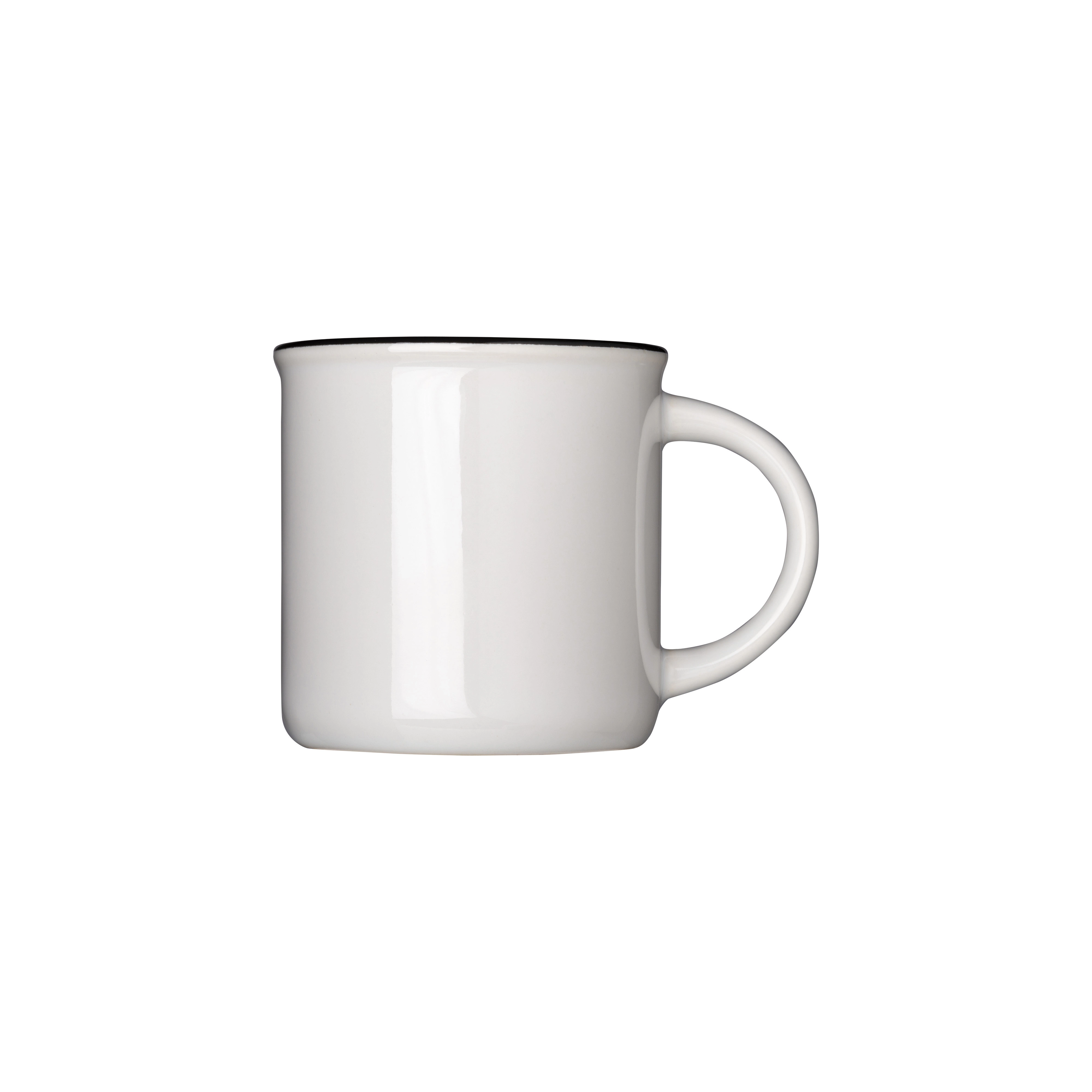 Immagine Tazza vintage in ceramica da 240 ml con rivestimento per sublimazione. e bordo colorato