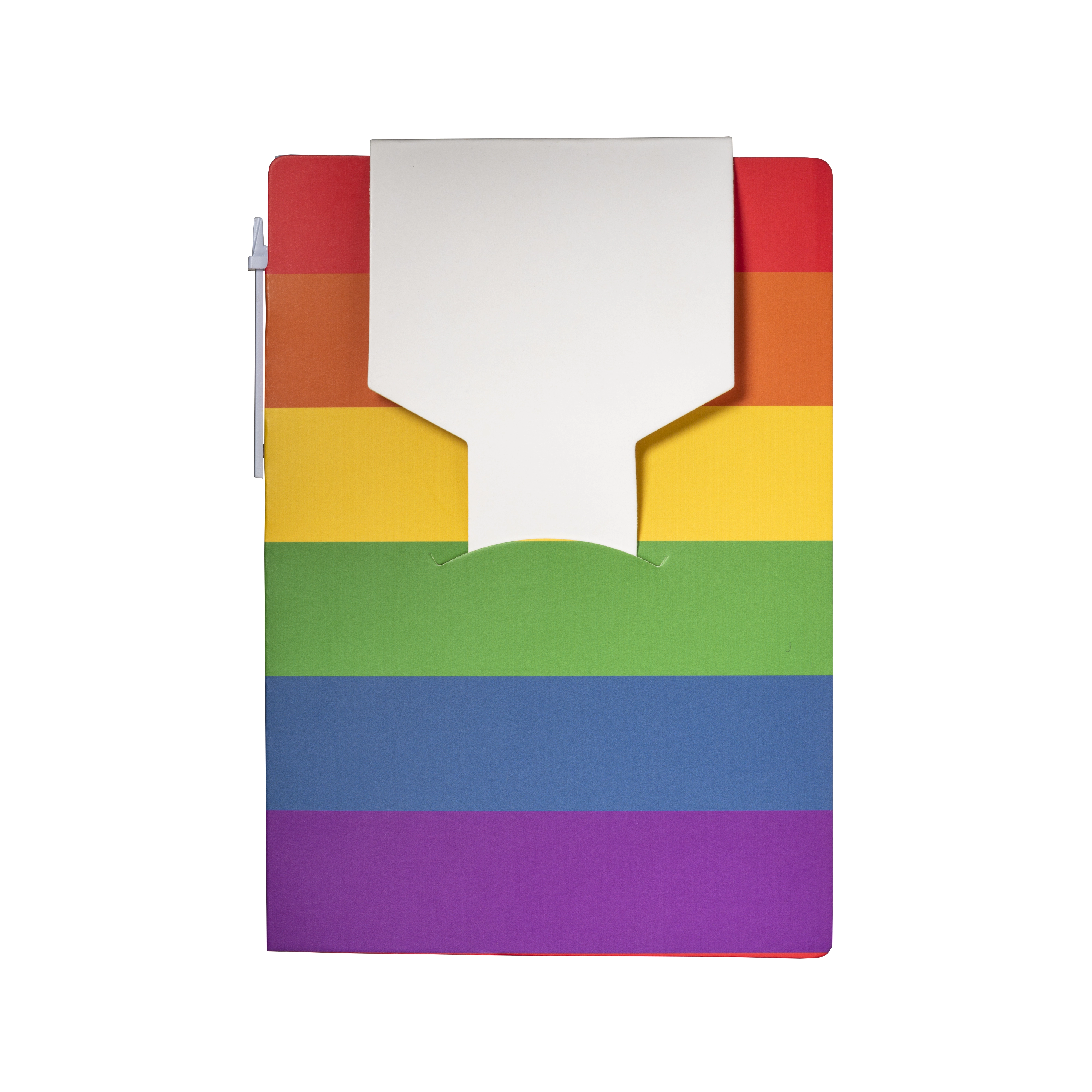 Immagine Block notes in carta con copertina arcobaleno, foglietti adesivi e penna