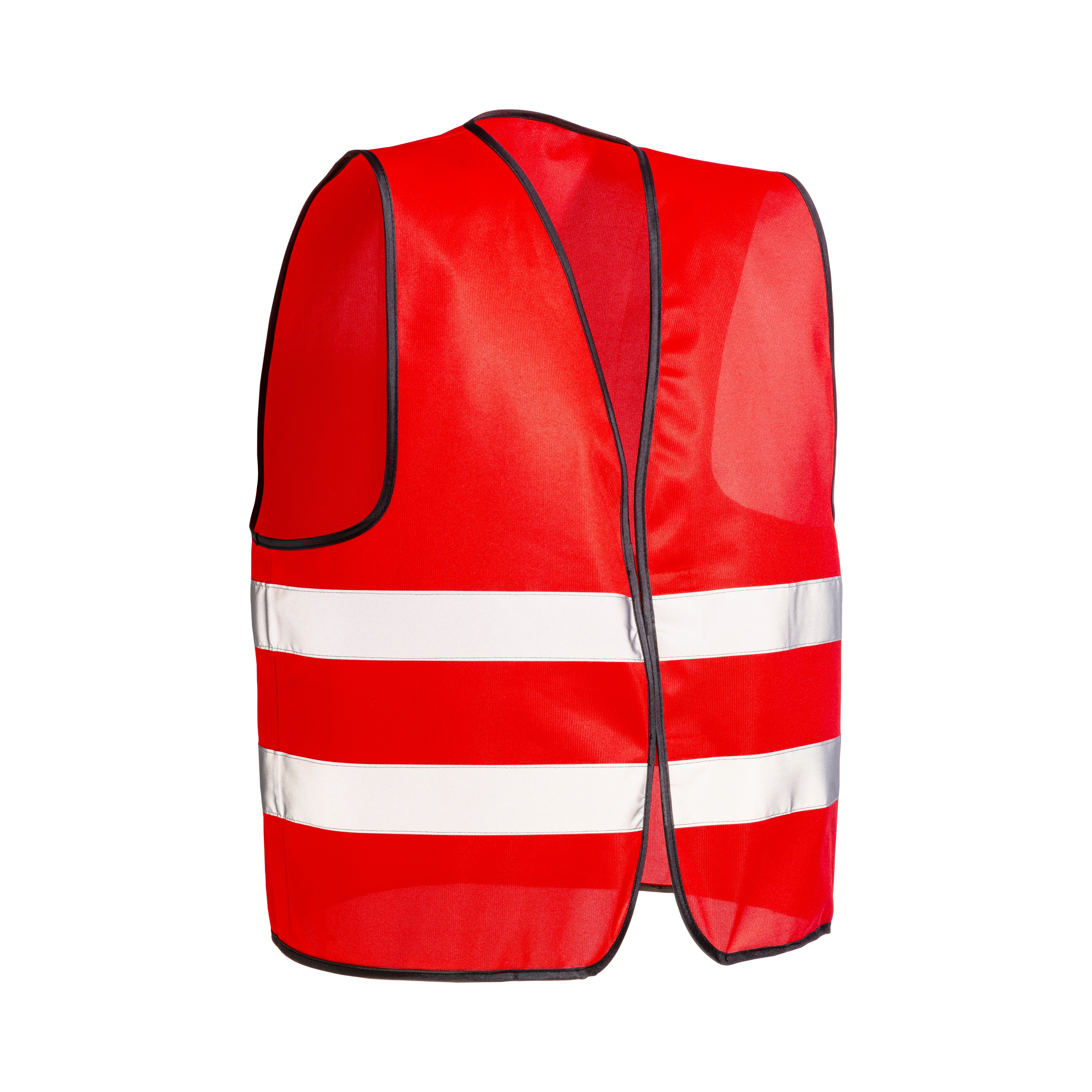 Immagine Gilet promozionale in poliestere con nastro riflettente e chiusura con velcro