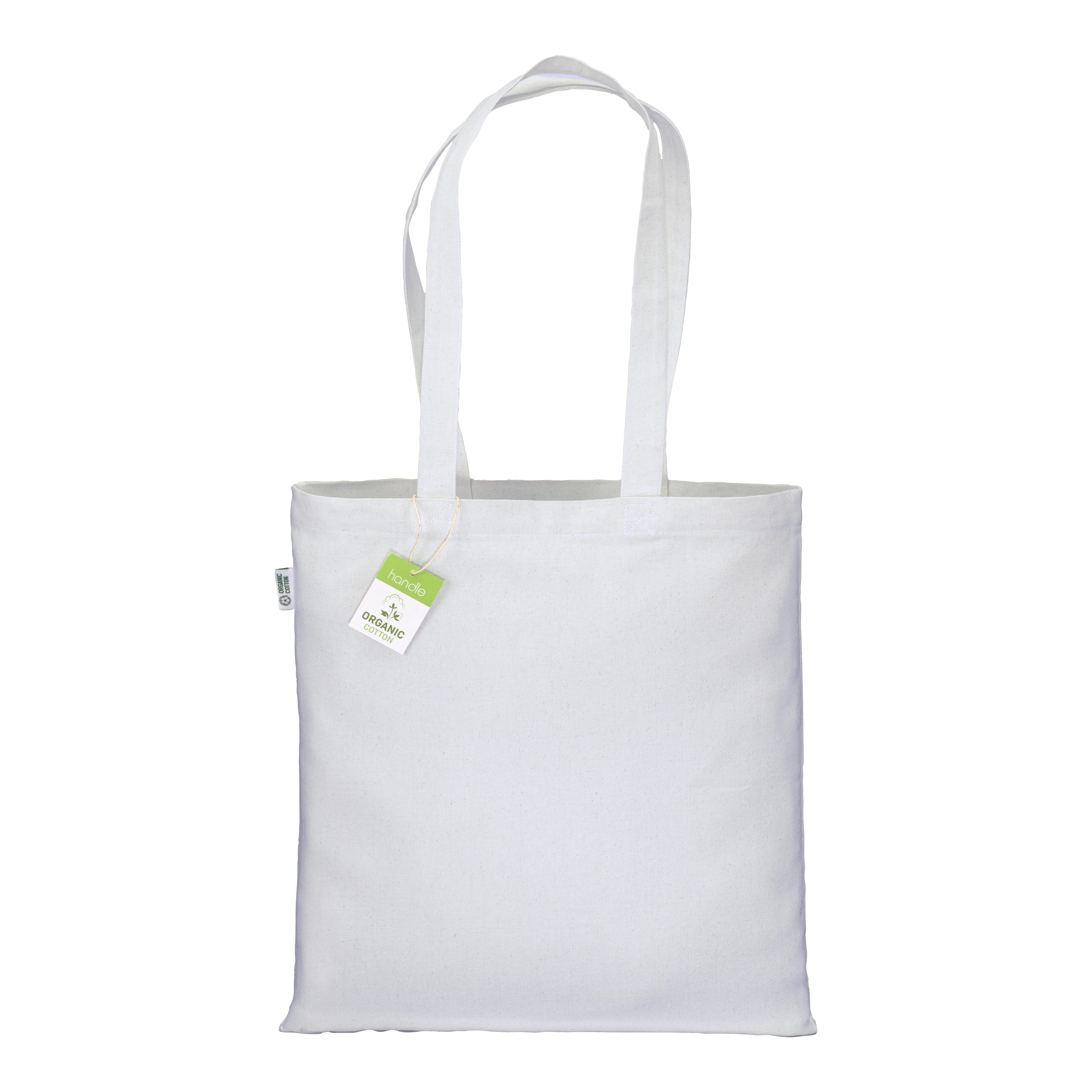 Immagine Shopper in cotone biologico 220 g/m2, manici lunghi