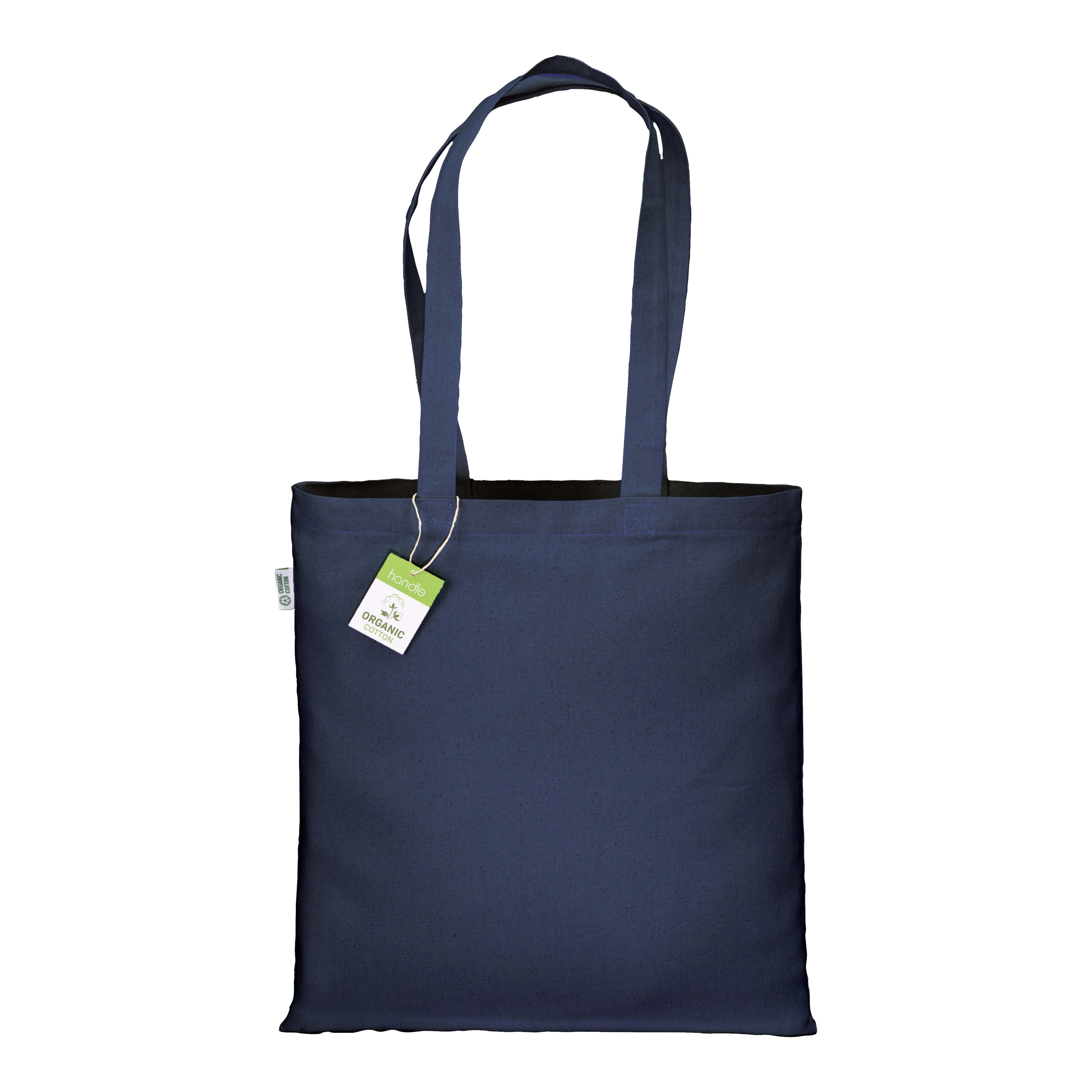 Immagine Shopper in cotone biologico 220 g/m2, manici lunghi