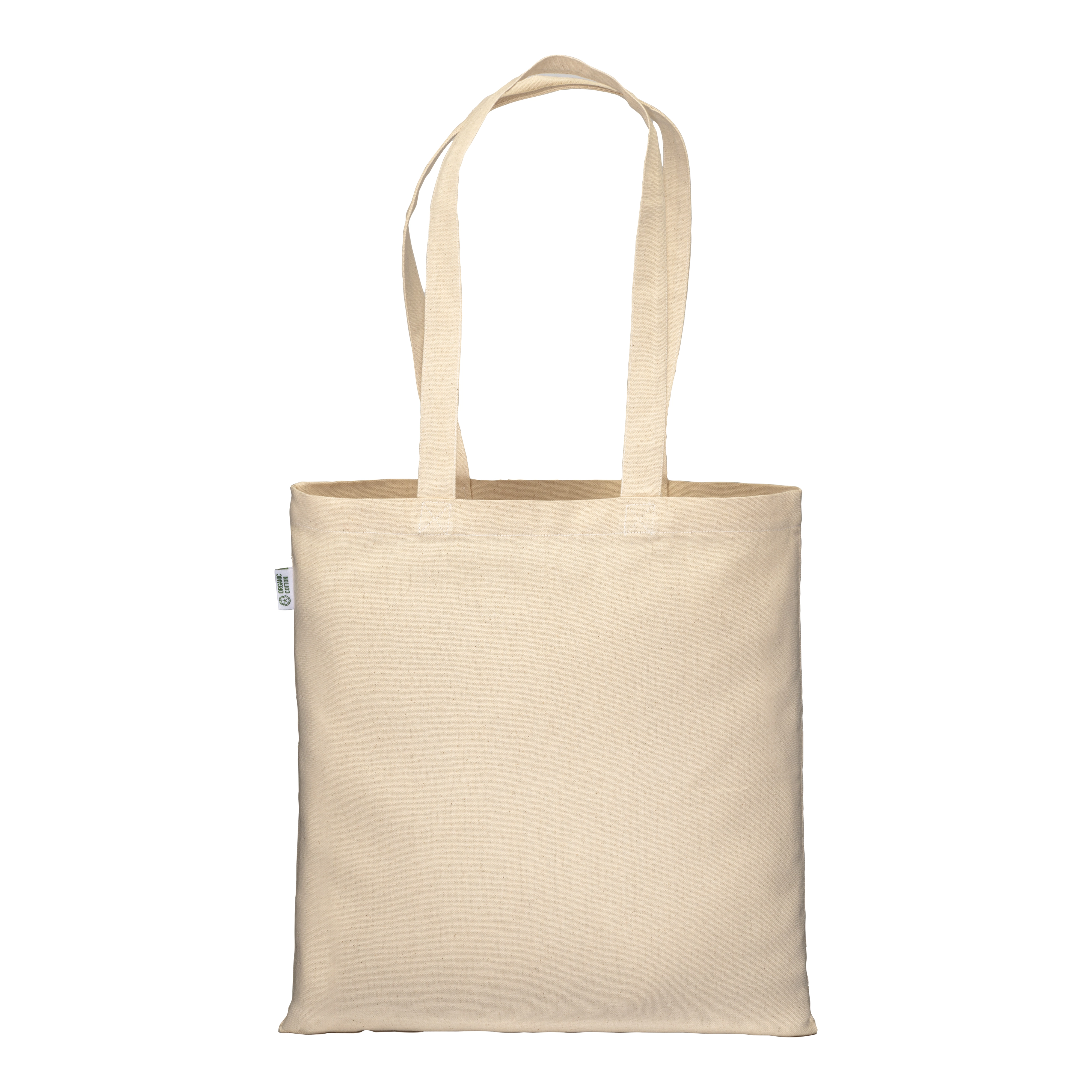 Immagine Shopper in cotone biologico 220 g/m2, manici lunghi