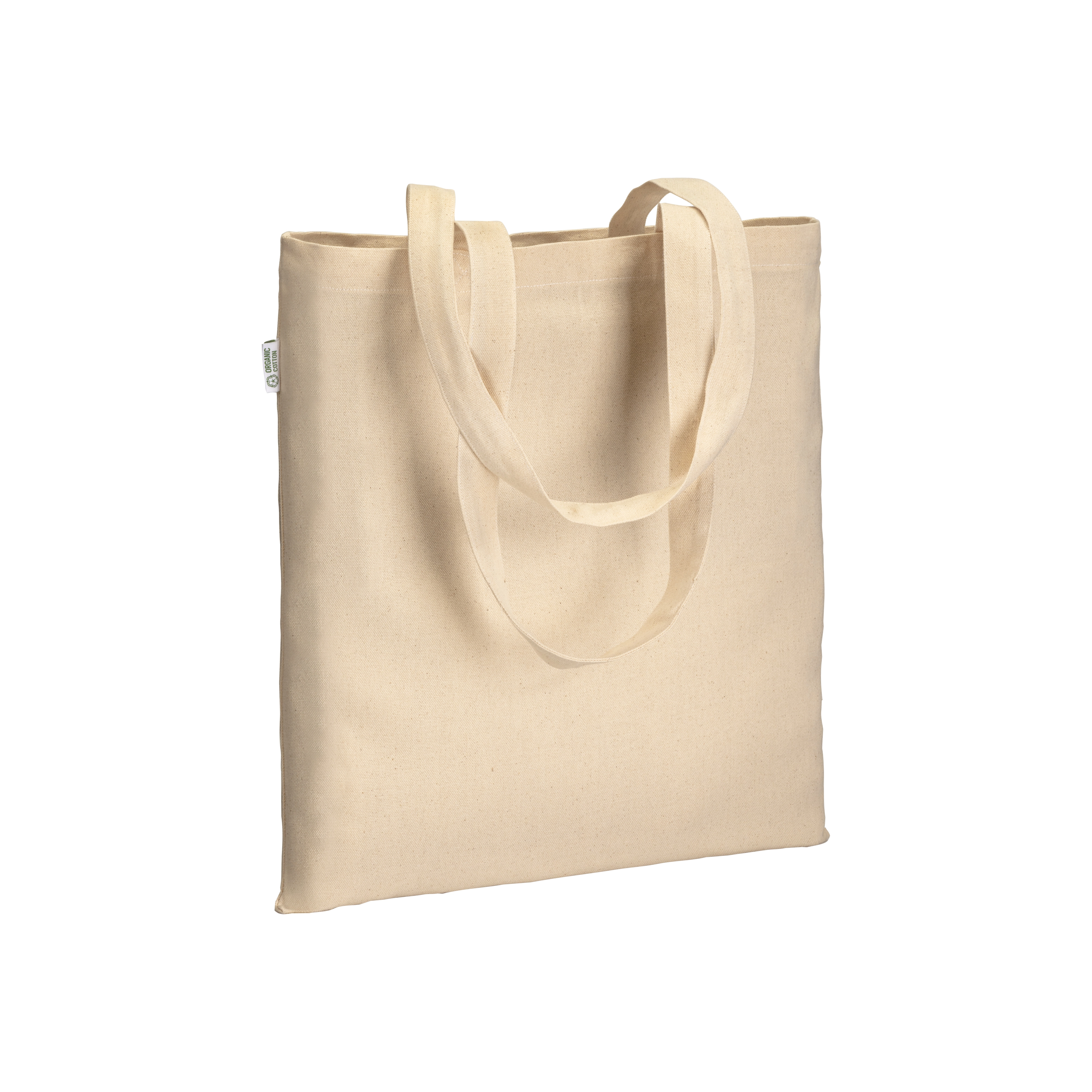 Immagine Shopper in cotone biologico 220 g/m2, manici lunghi
