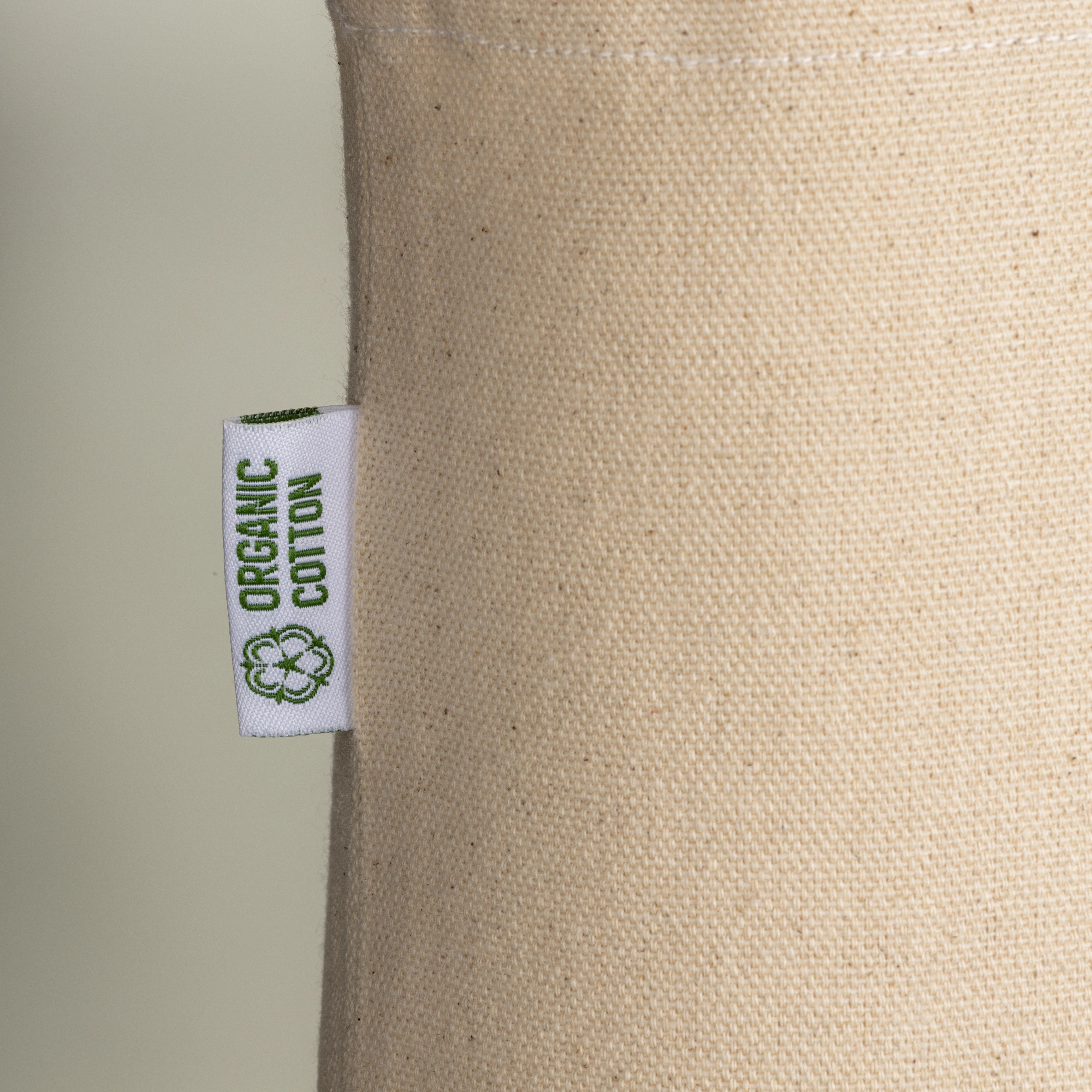 Immagine Shopper in cotone biologico 220 g/m2, con manici lunghi e soffietto alla base