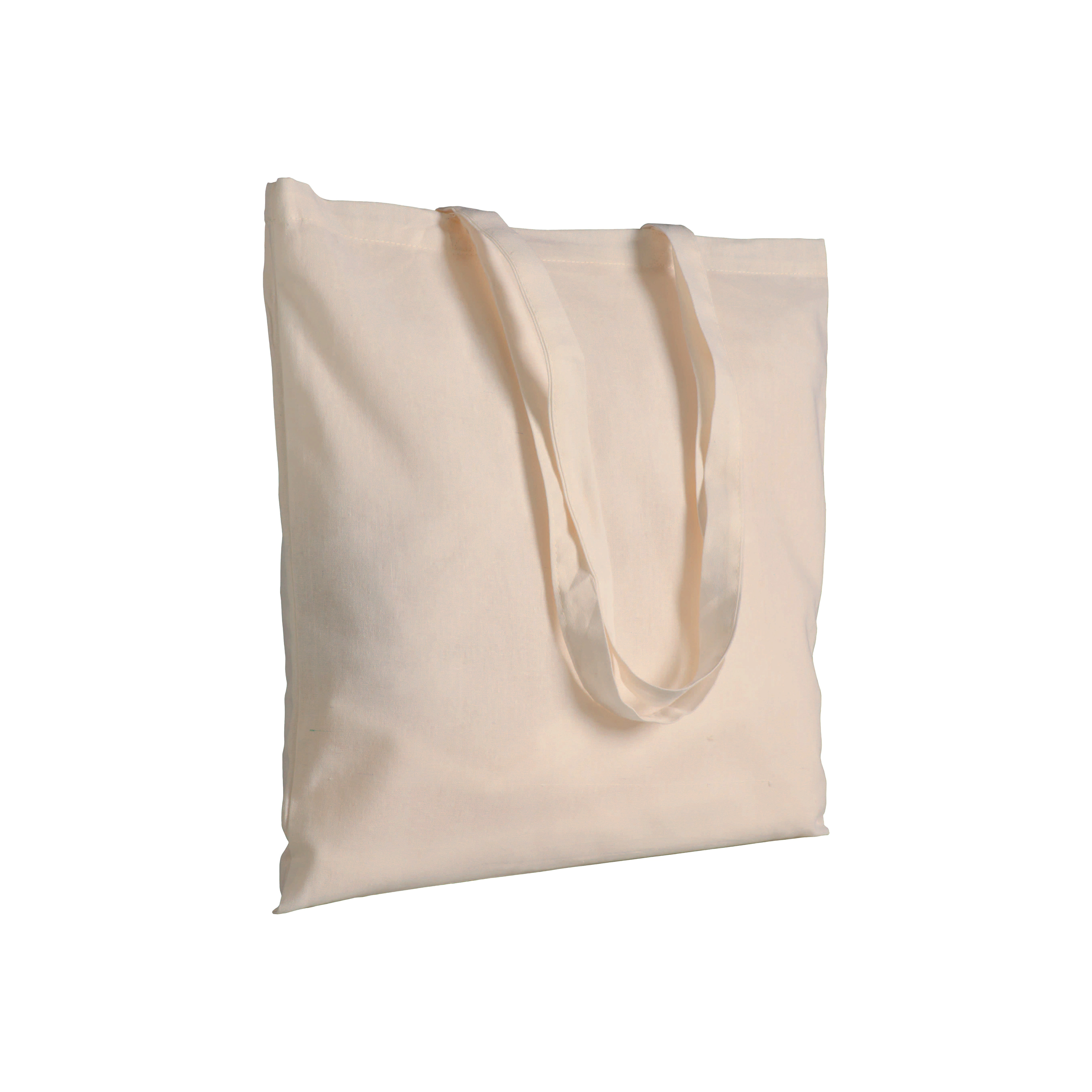 Immagine Borsa shopper in cotone riciclato 120 g/m2, manici lunghi
