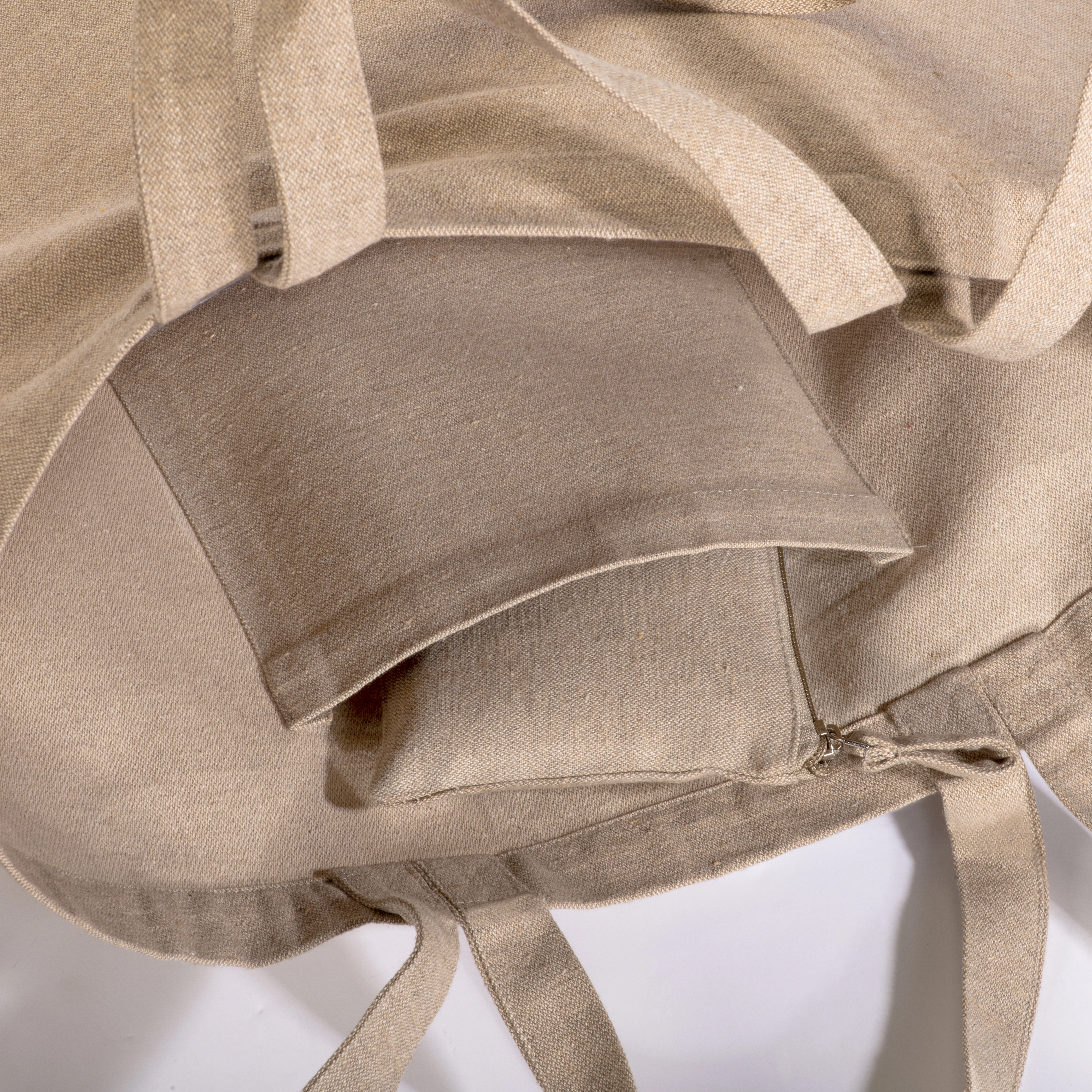 Immagine Shopper con soffietto alla base in cotone riciclato 280 g/m2, con doppi manici