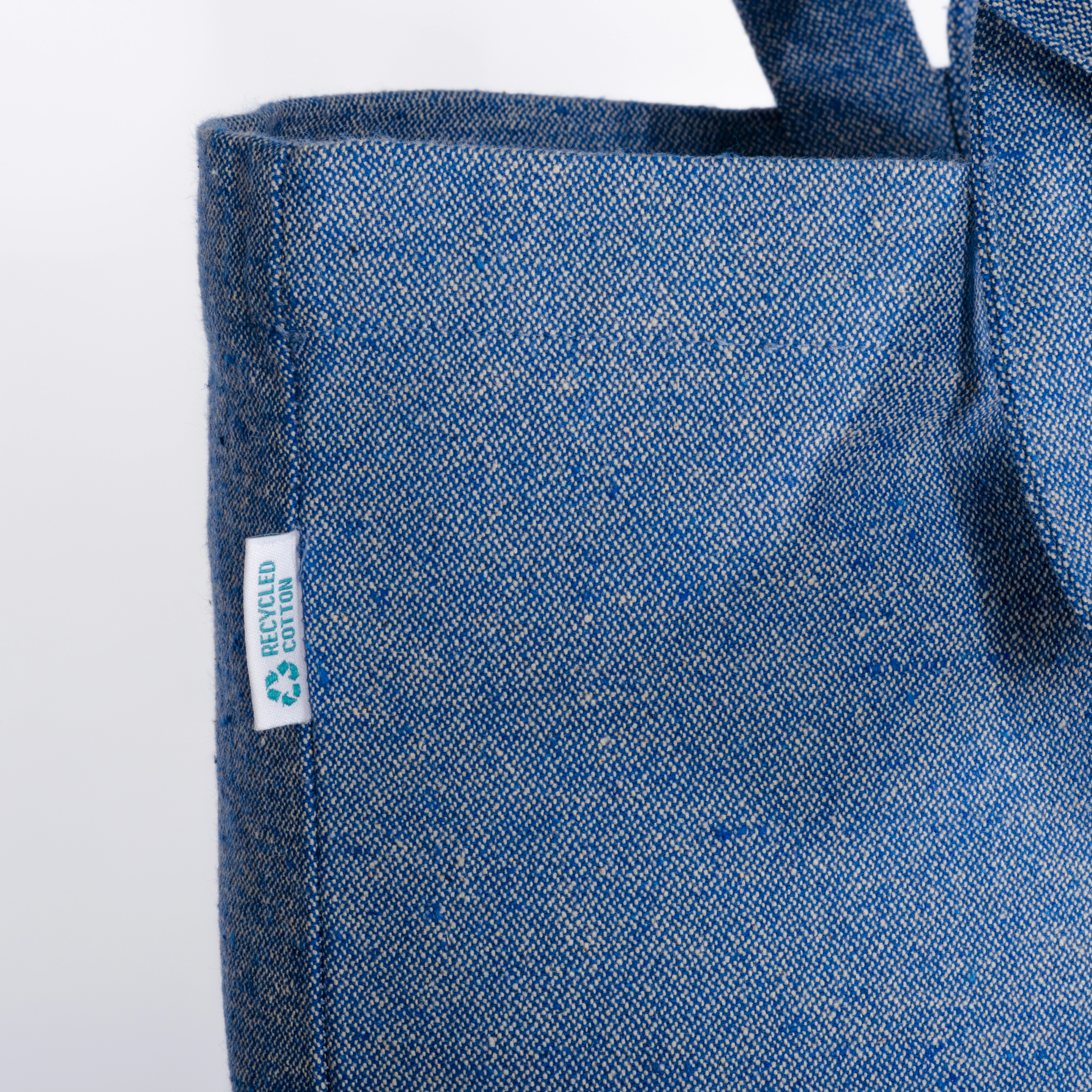 Immagine Shopper con soffietto alla base in cotone riciclato 280 g/m2, con doppi manici