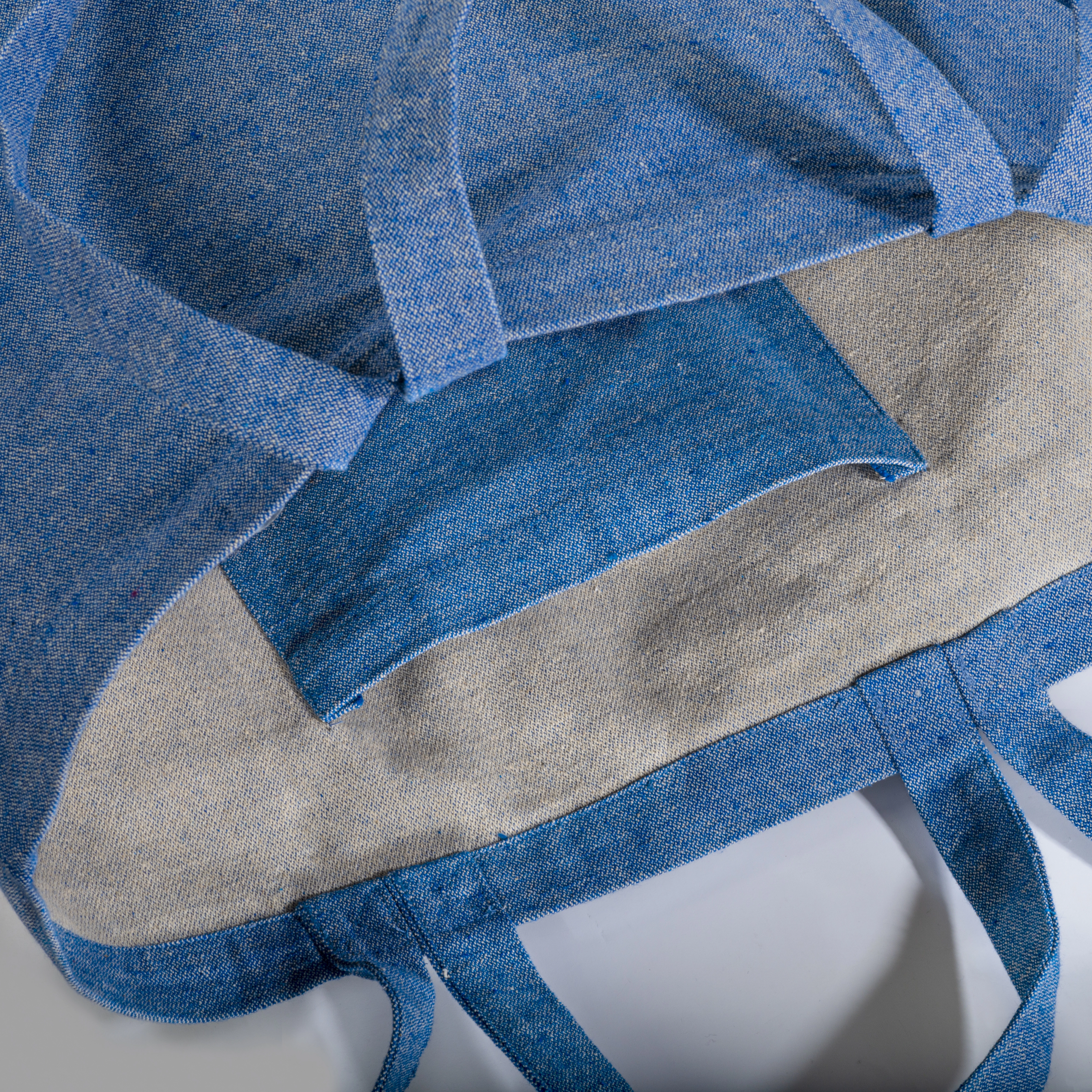 Immagine Shopper con soffietto alla base in cotone riciclato 280 g/m2, con doppi manici