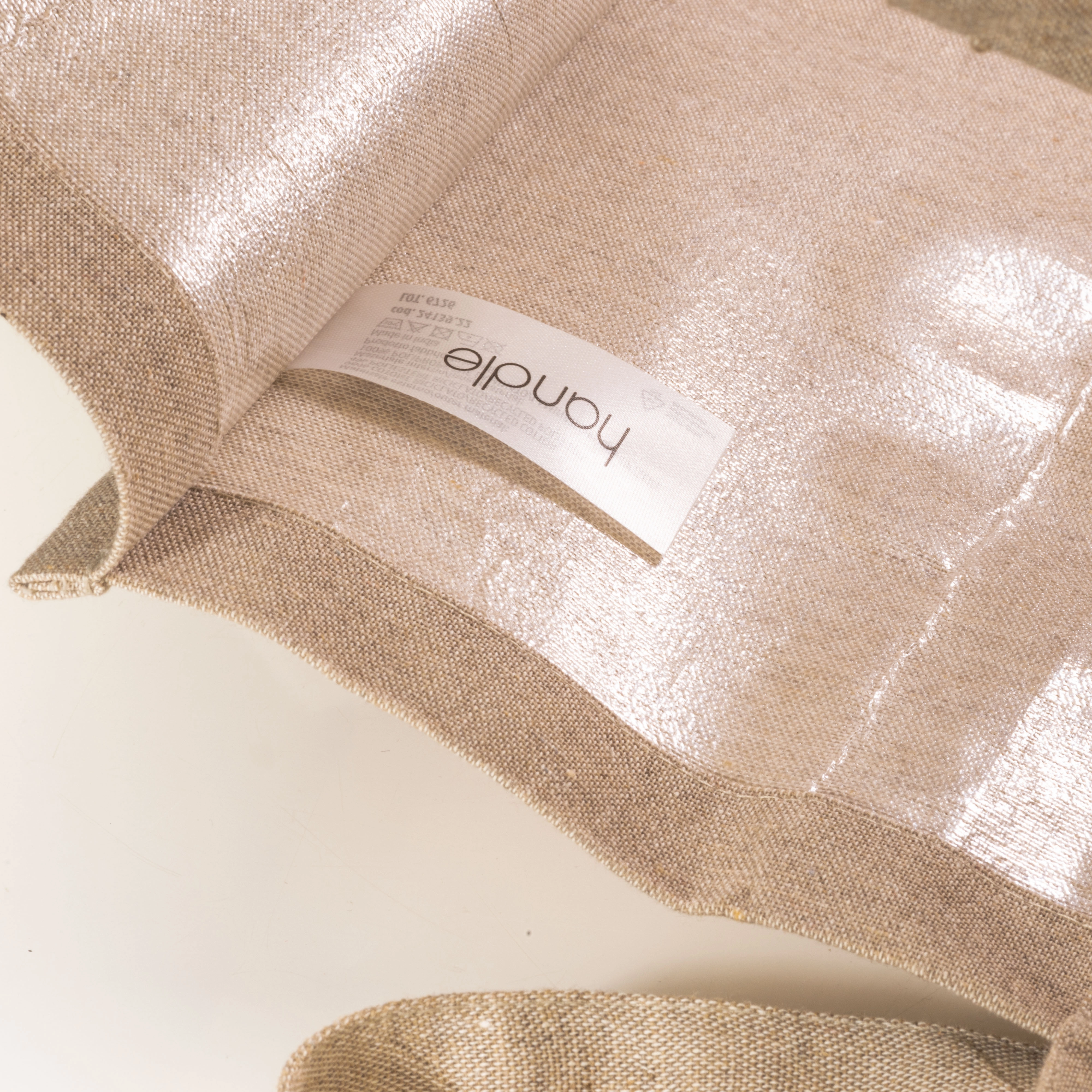 Immagine Shopper in cotone riciclato 120 g/m2 con interno laminato in PP