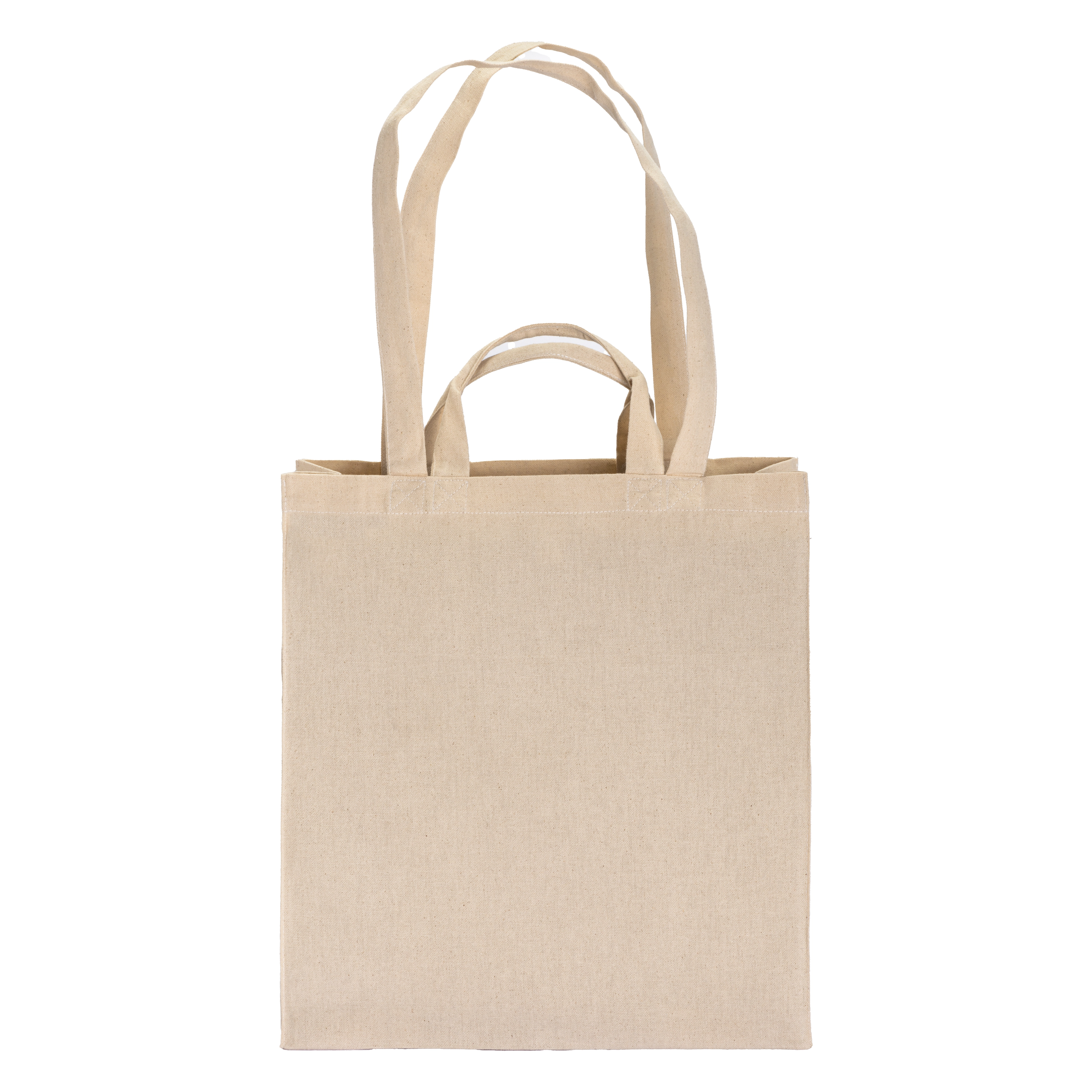 Immagine Shopper con soffietto in cotone 220 g/m2, con doppi manici