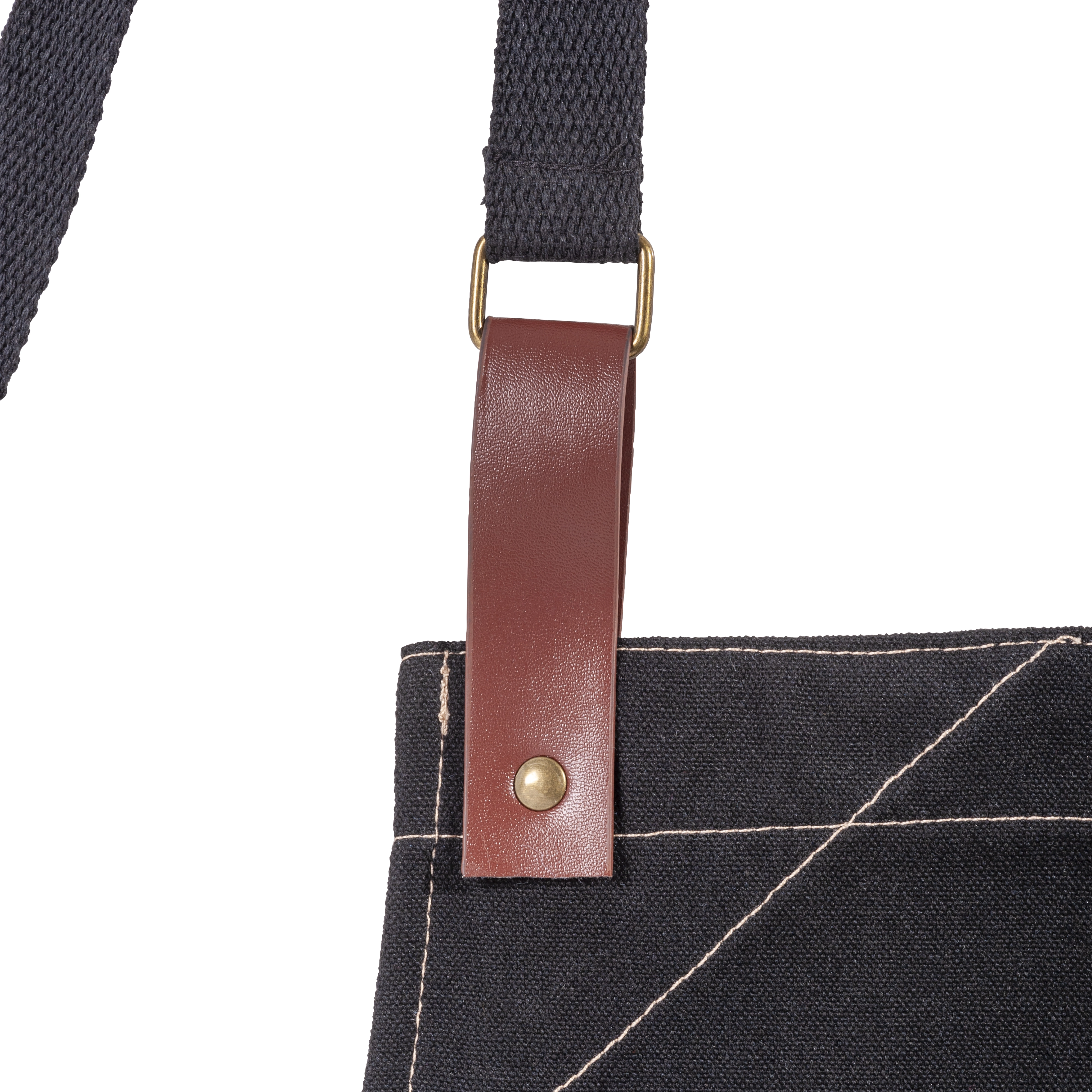 Immagine Grembiule da cucina in cotone 280 g/m2 con 2 tasche frontali, cinghie in PU regolabili.