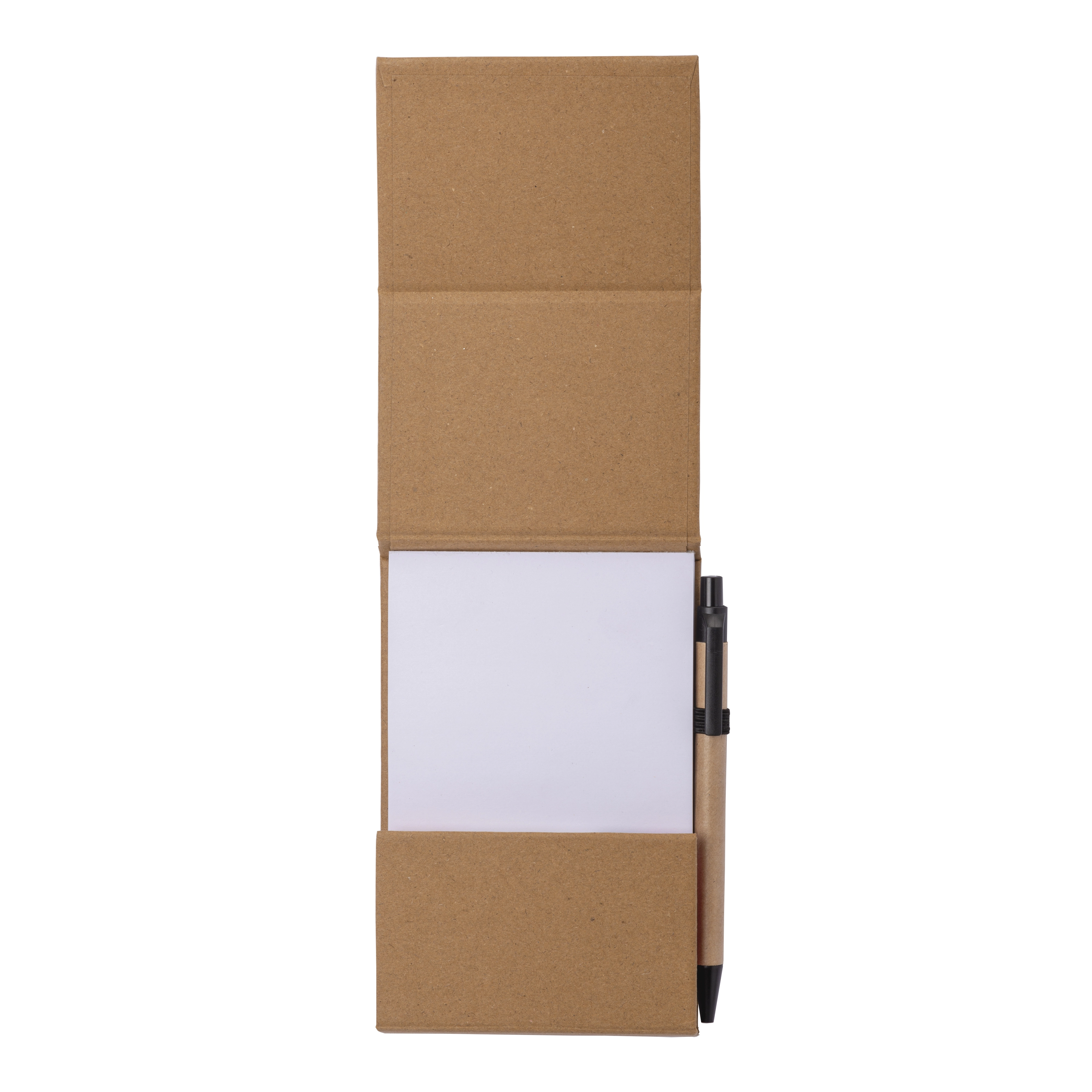 Immagine Blocco note con copertina in bambù, penna a sfera e supporto per telefono