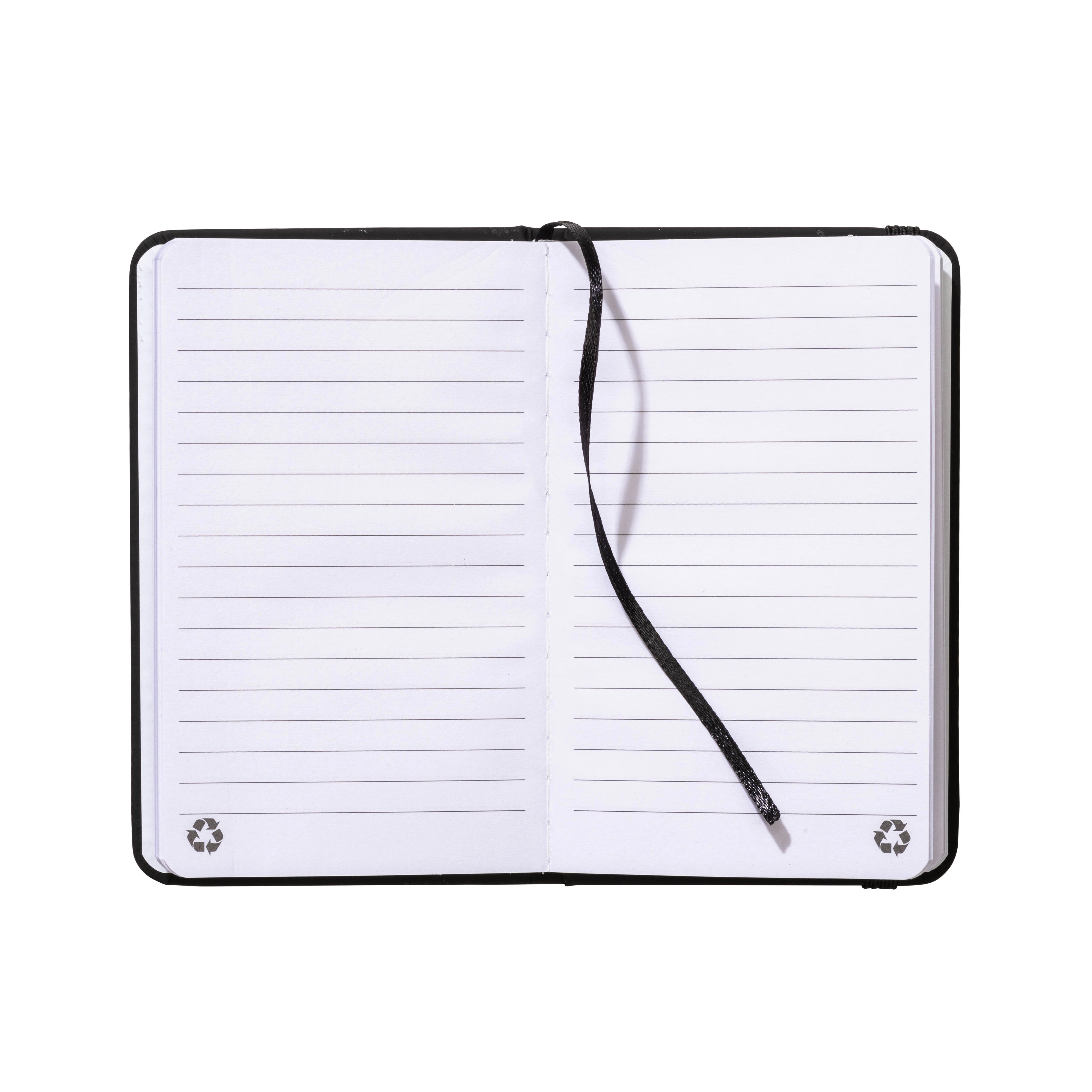 Immagine Quaderno con copertina in PU riciclato con fogli a righe (80 pag.)