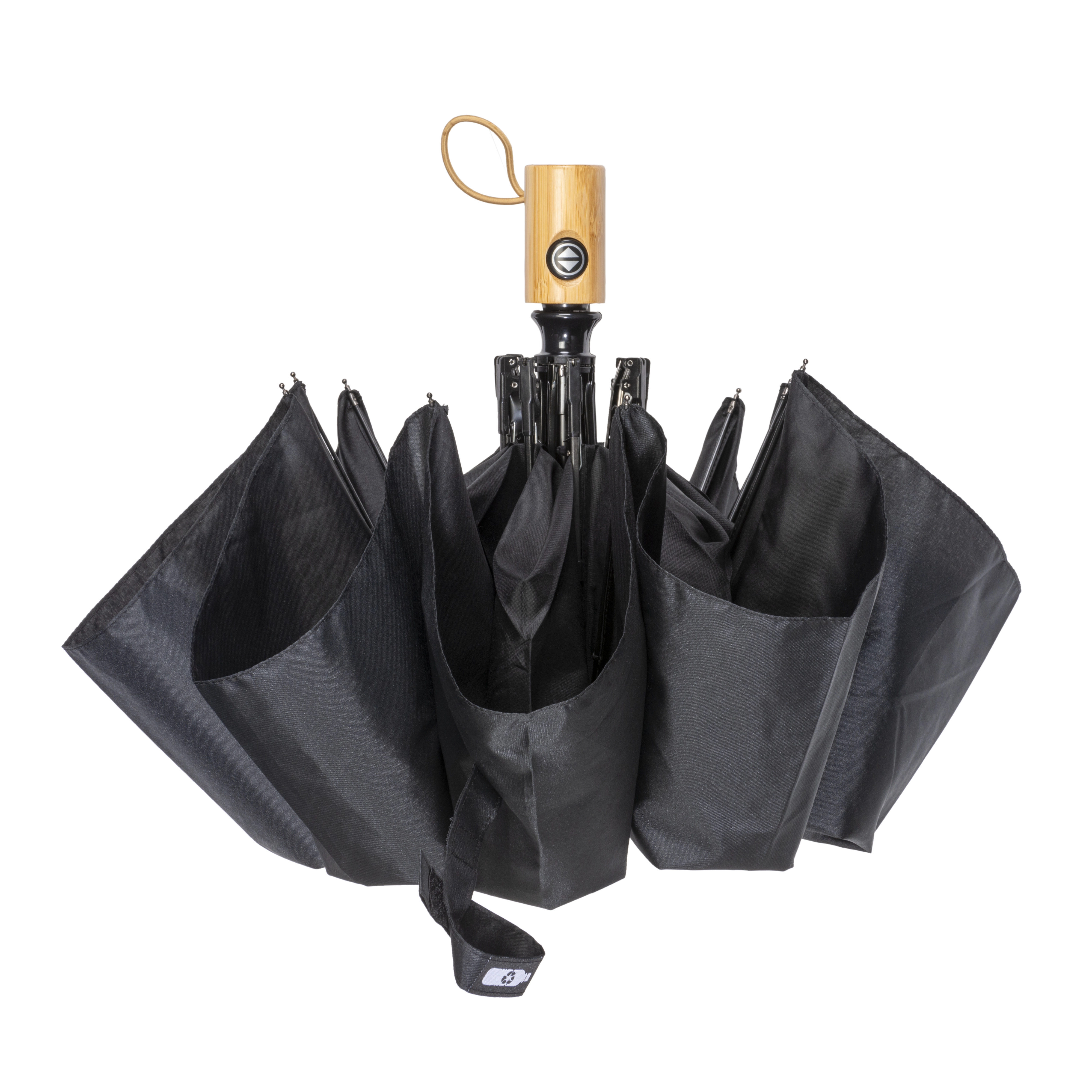 Immagine Mini ombrello automatico in R-PET con manico in bambù