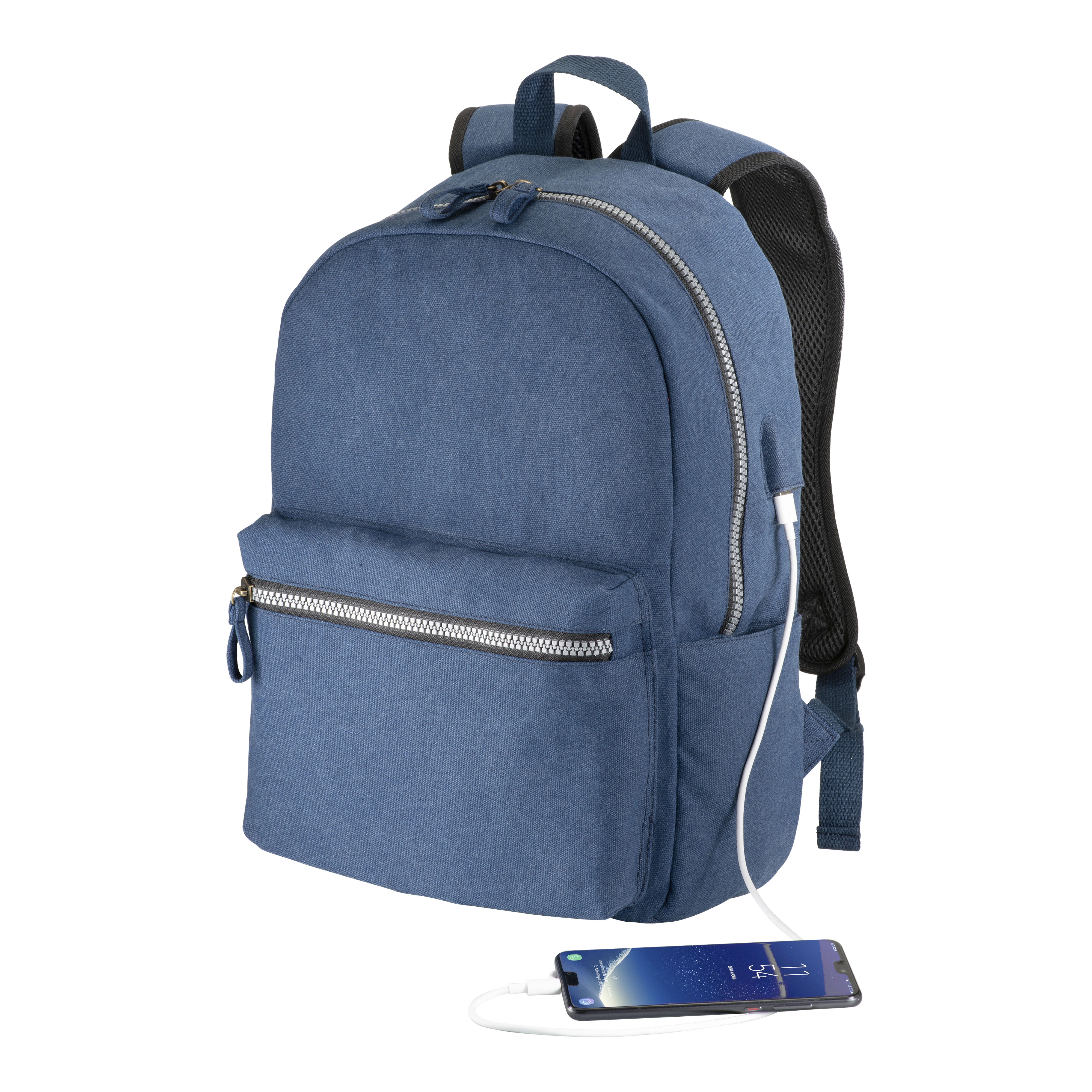 Immagine Zaino porta PC in Canvas effetto stone washed
