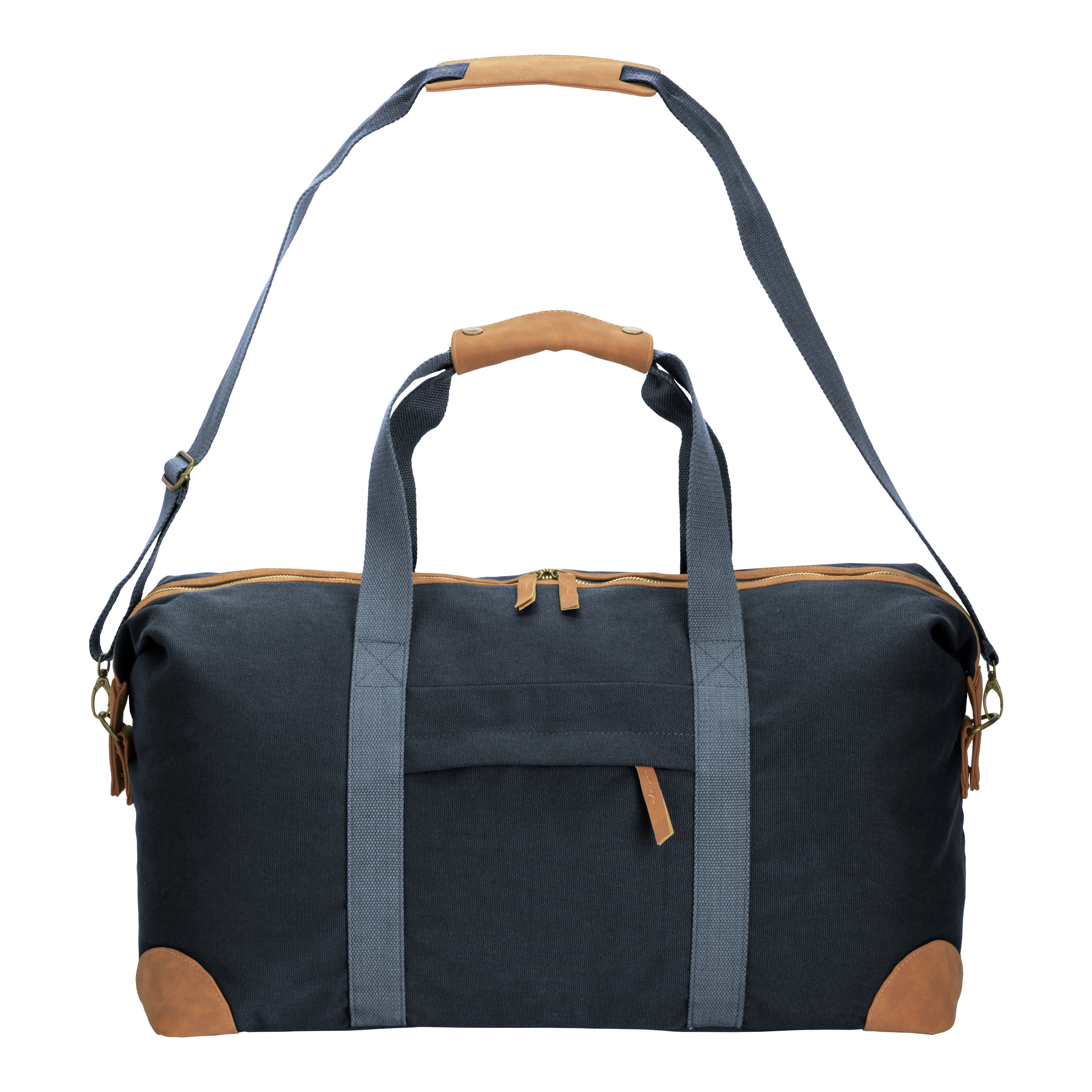 Immagine Borsa duffle in canvas riciclato. Tracolla regolabile e removibile con fibbie in metallo