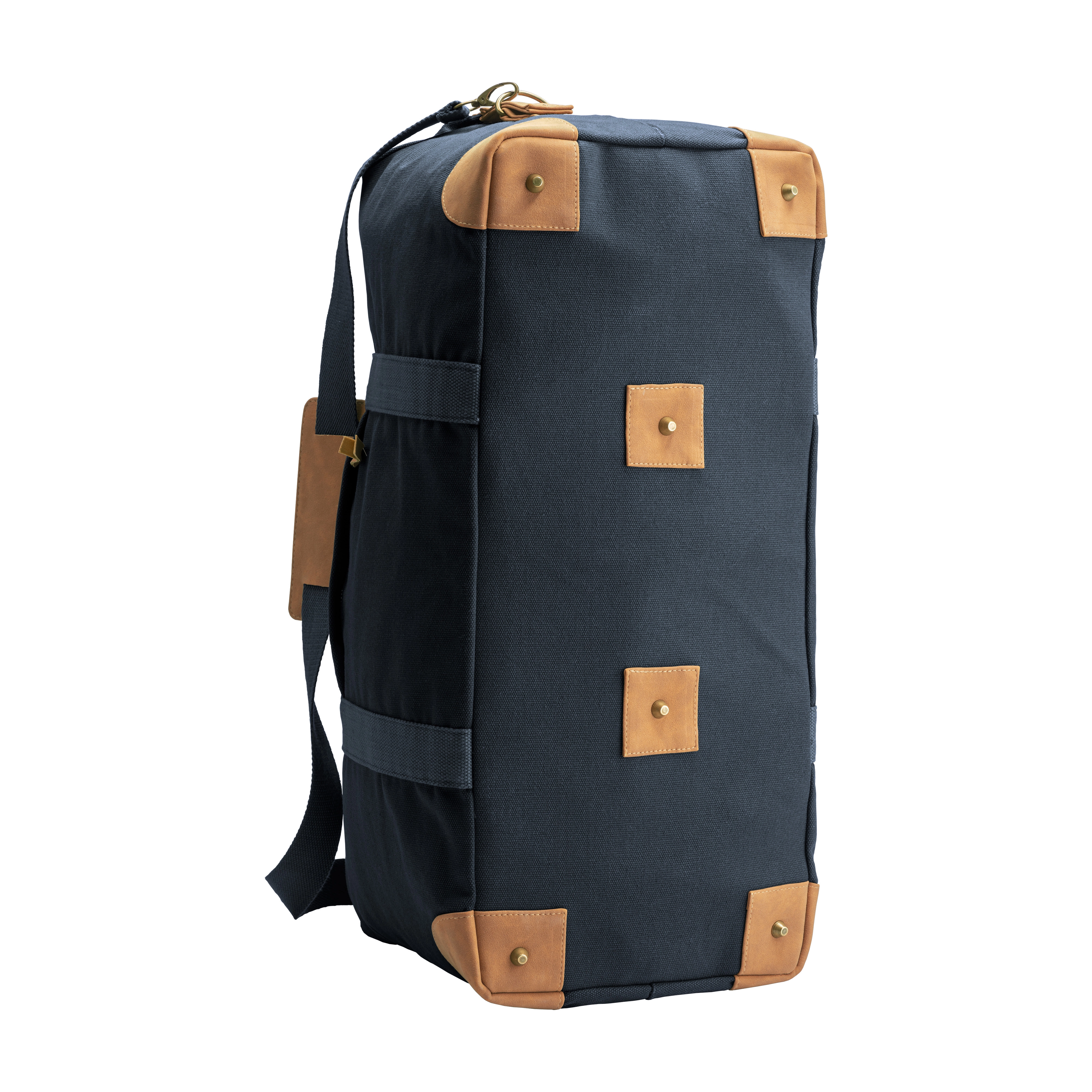 Immagine Borsa duffle in canvas riciclato. Tracolla regolabile e removibile con fibbie in metallo
